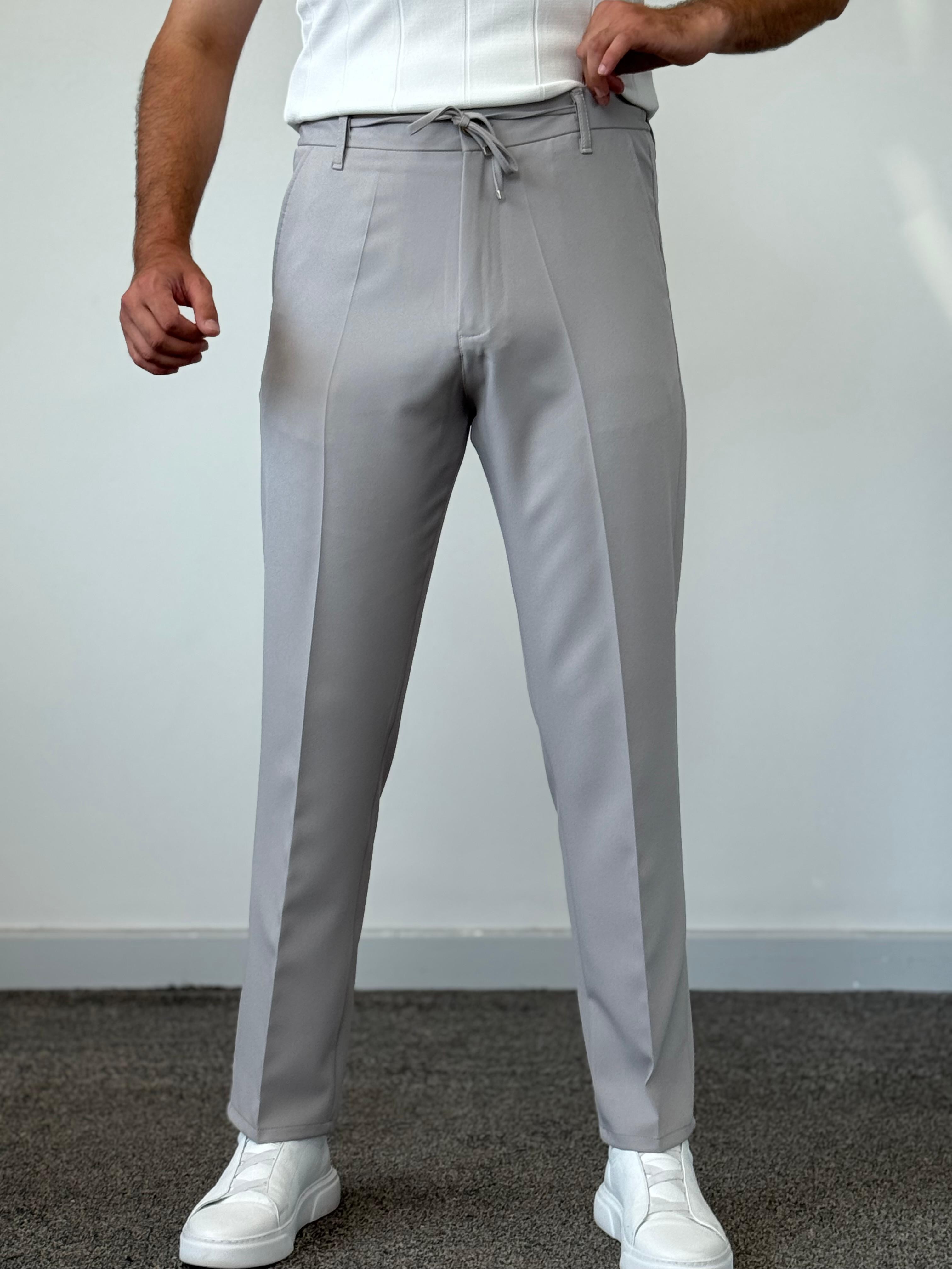 Yüksek Kalite Olimpus Kumaş Regular Fit Pantolon - Gri