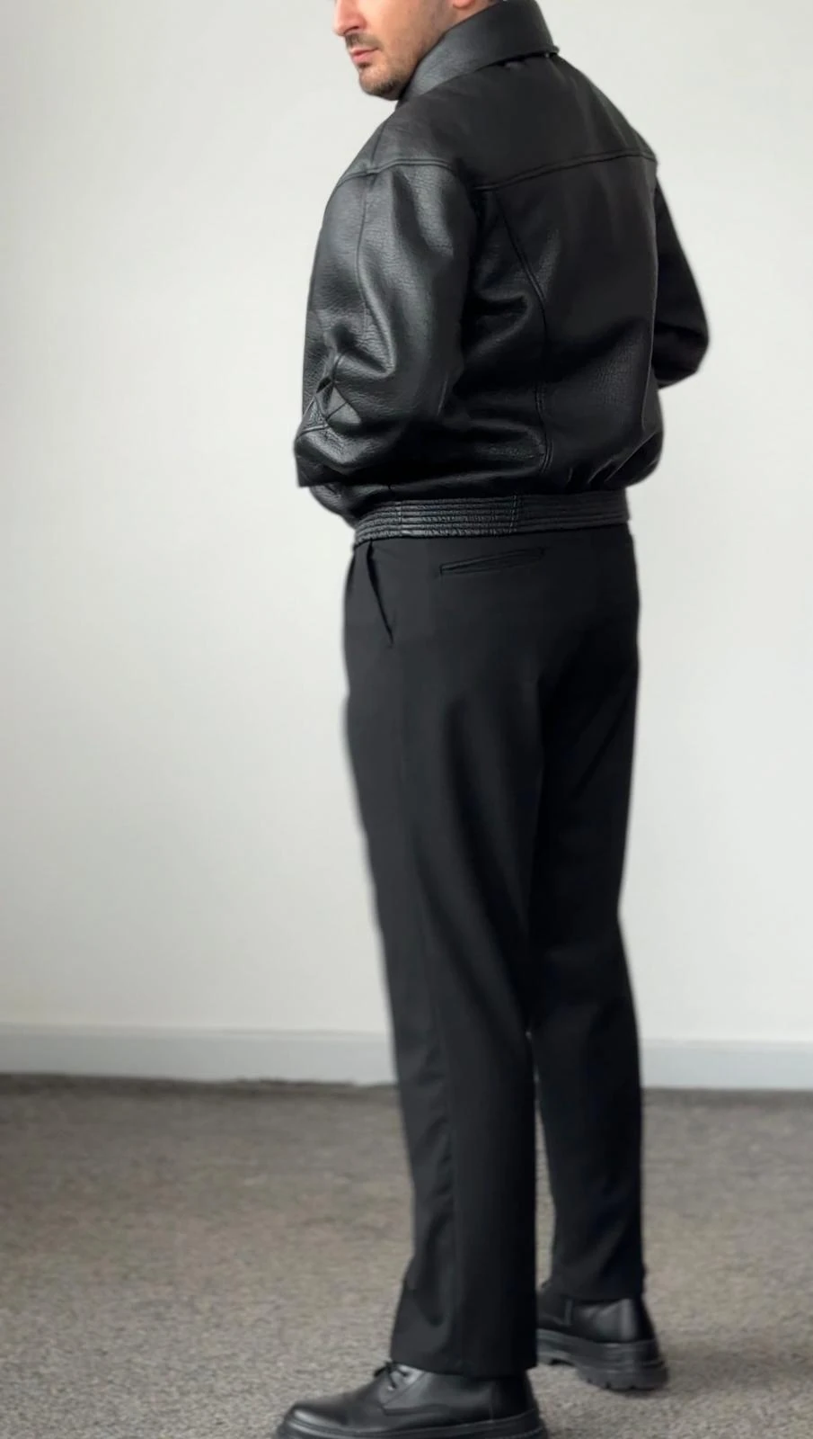 KOMBİN Deri Ceket+Pantolon+Tişört (Kemer Hediyeli)