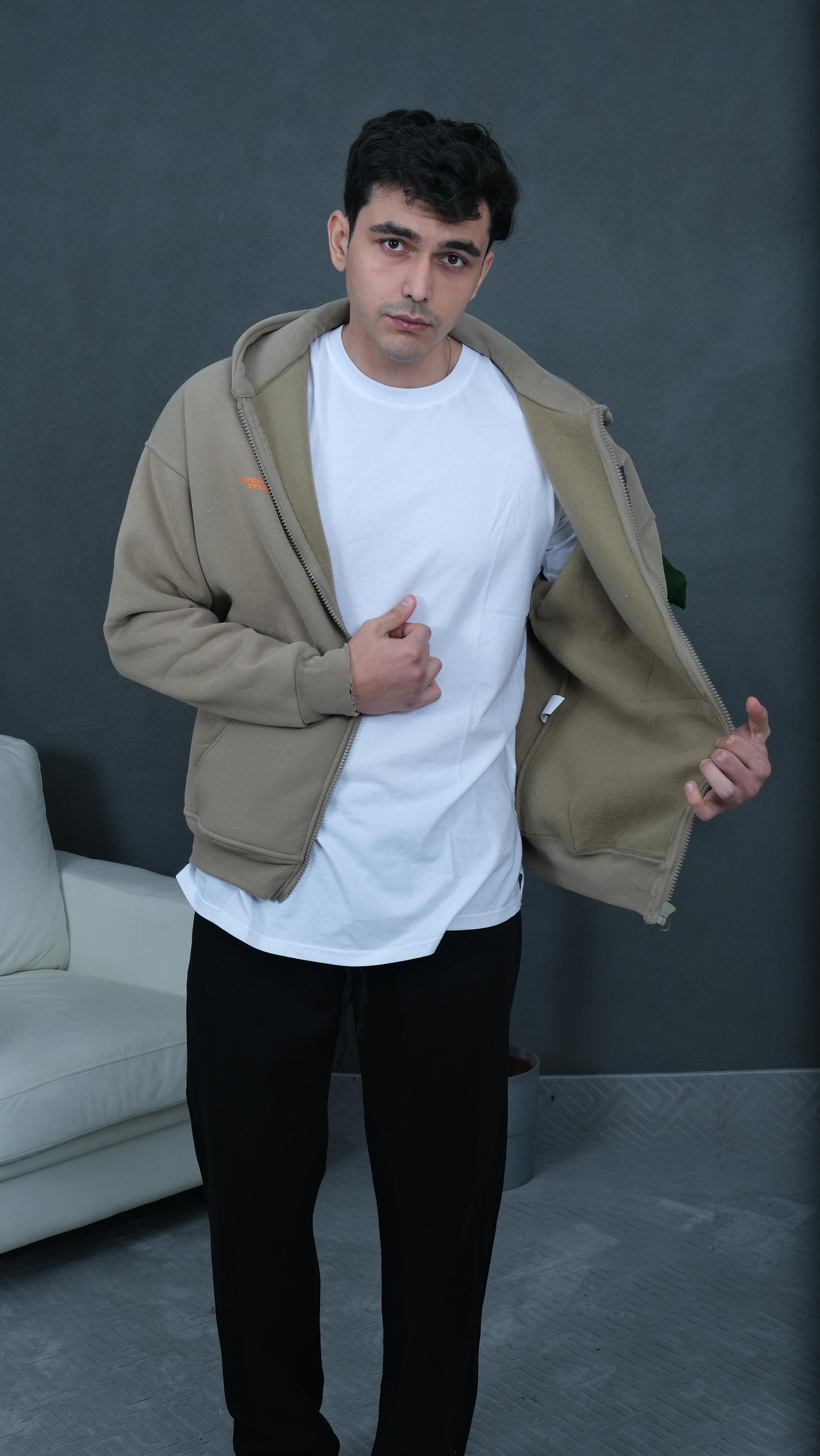 Baskılı Oversize Hoodie