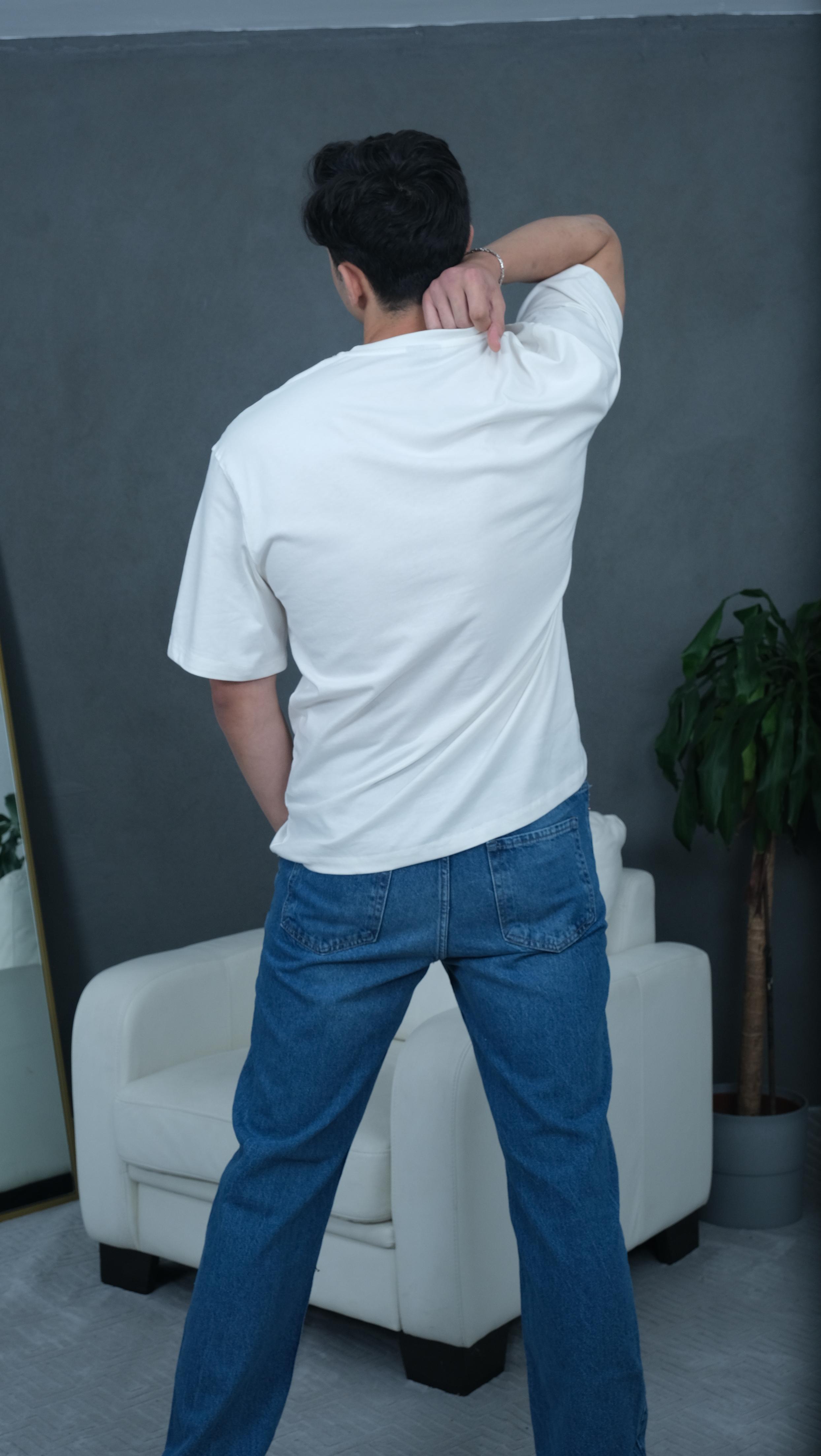%100 Pamuklu Gramajlı Oversize Tshirt