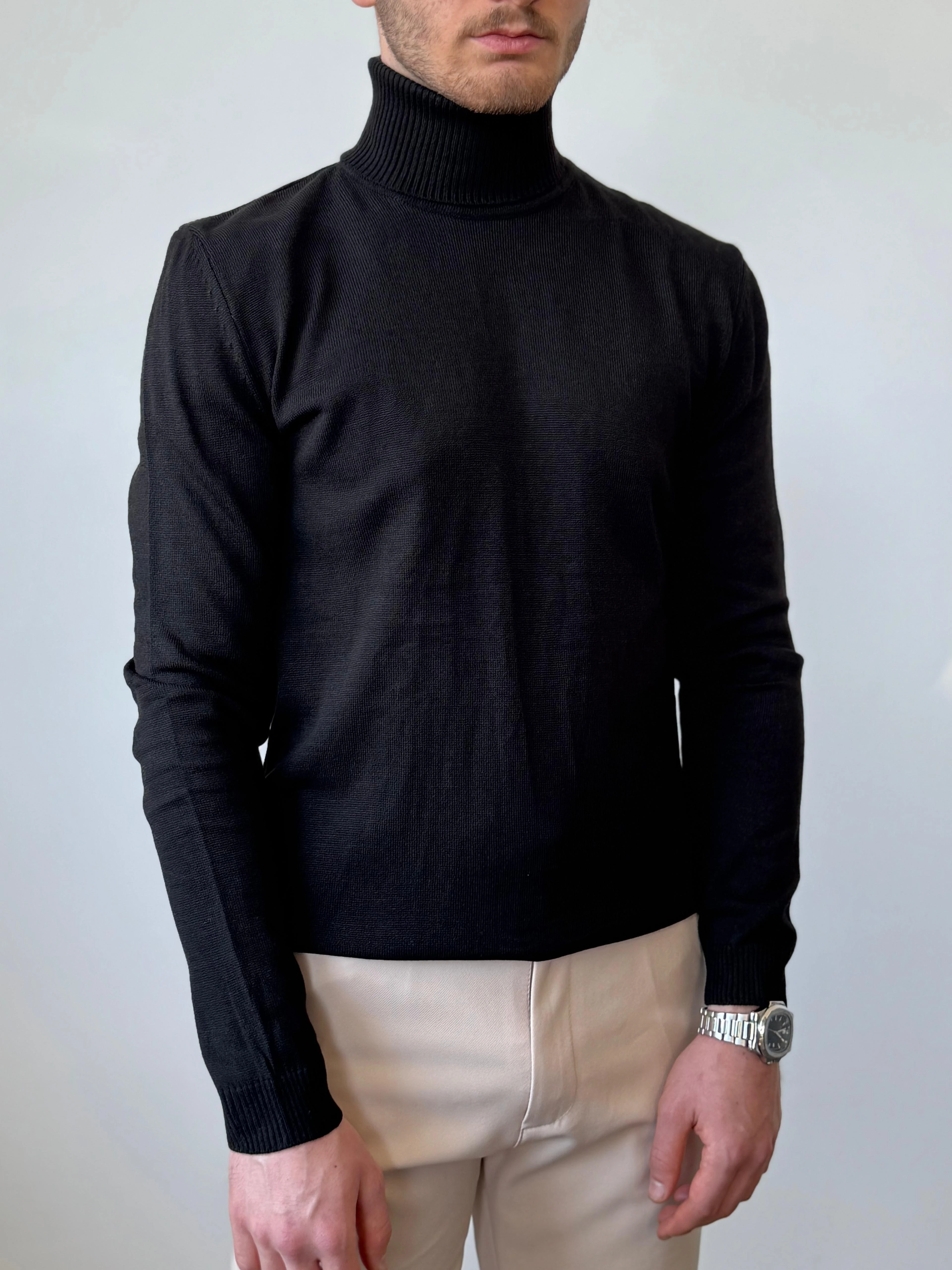 Boğazlı Regular Fit Ribanalı Kazak 