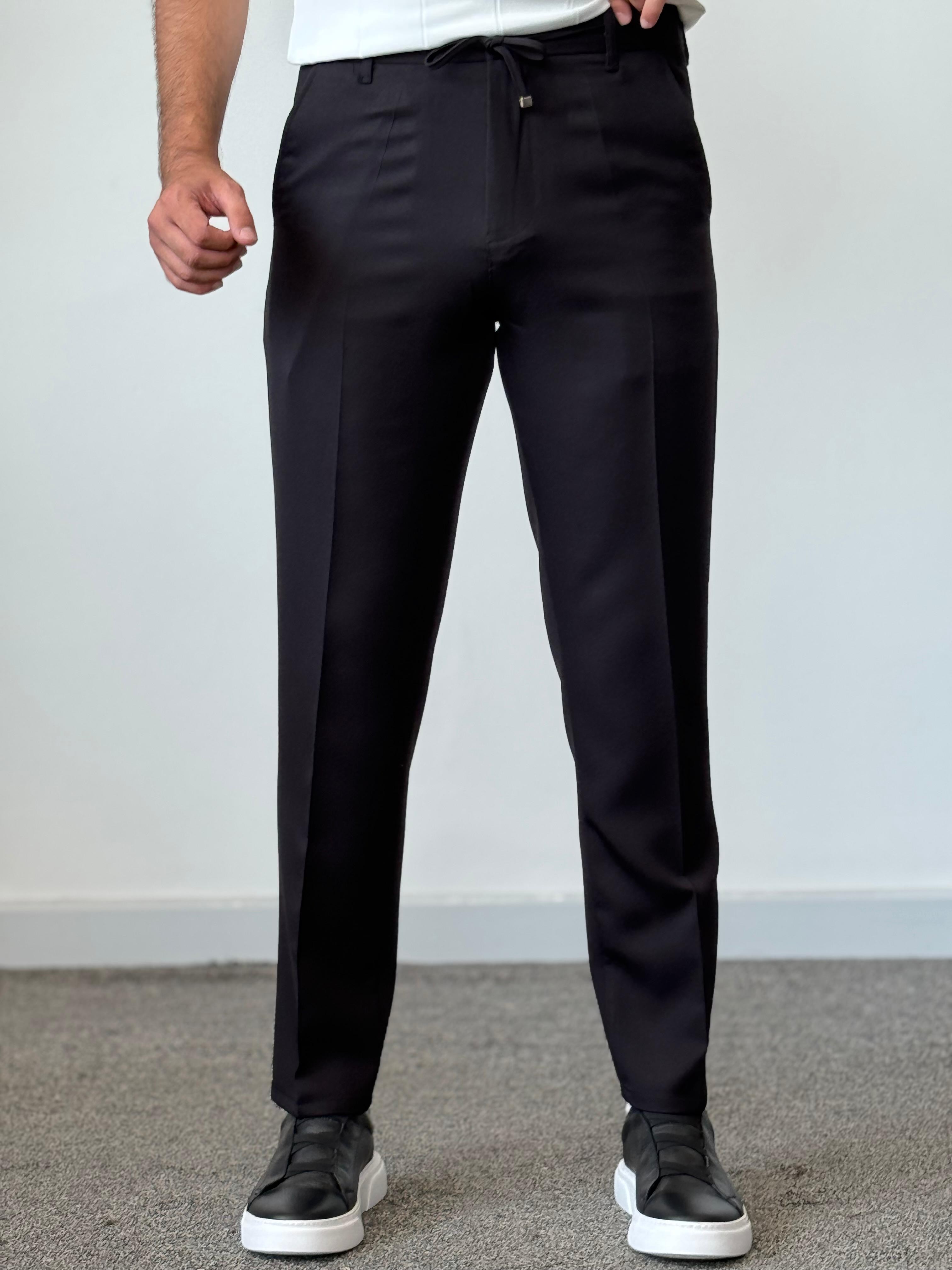 Yüksek Kalite Olimpus Kumaş Regular Fit Pantolon - Siyah
