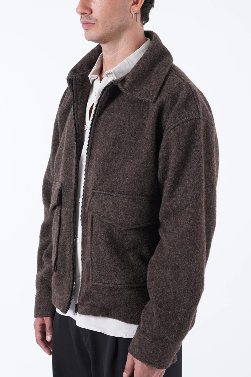 Üst Düzey Kumaş Kalitesi Yünlü Oversize Ceket