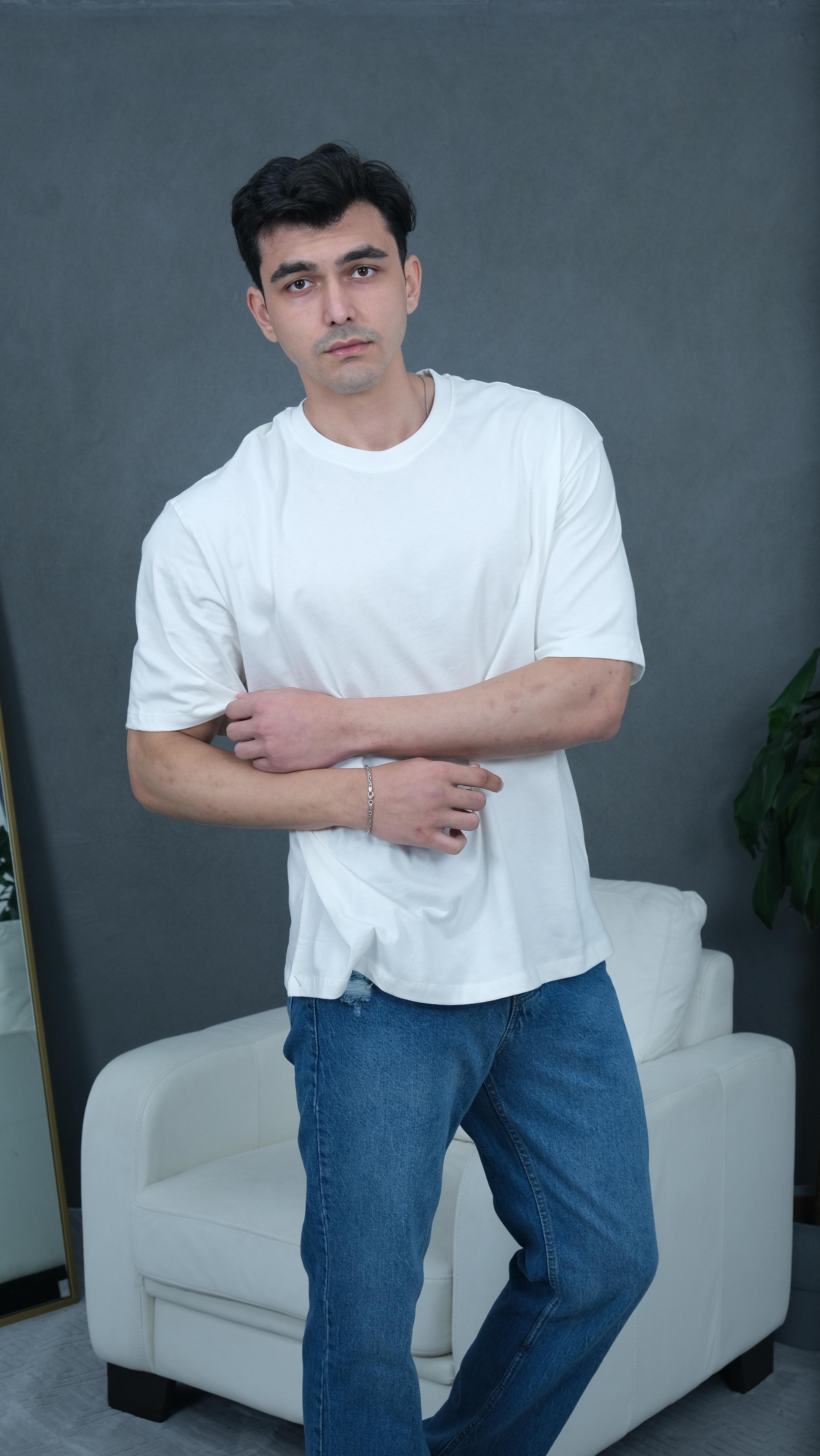 %100 Pamuklu Gramajlı Oversize Tshirt