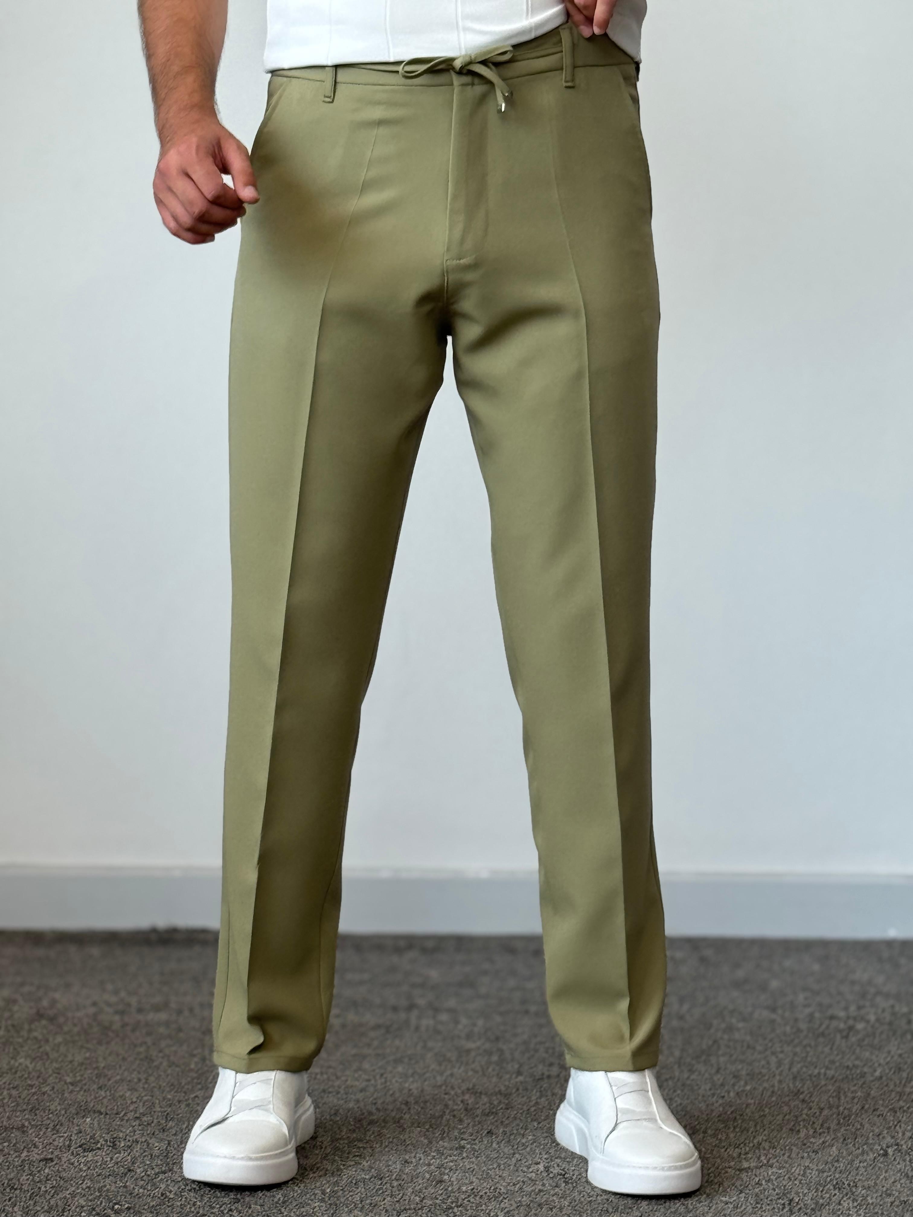 Yüksek Kalite Olimpus Kumaş Regular Fit Pantolon - Yeşil