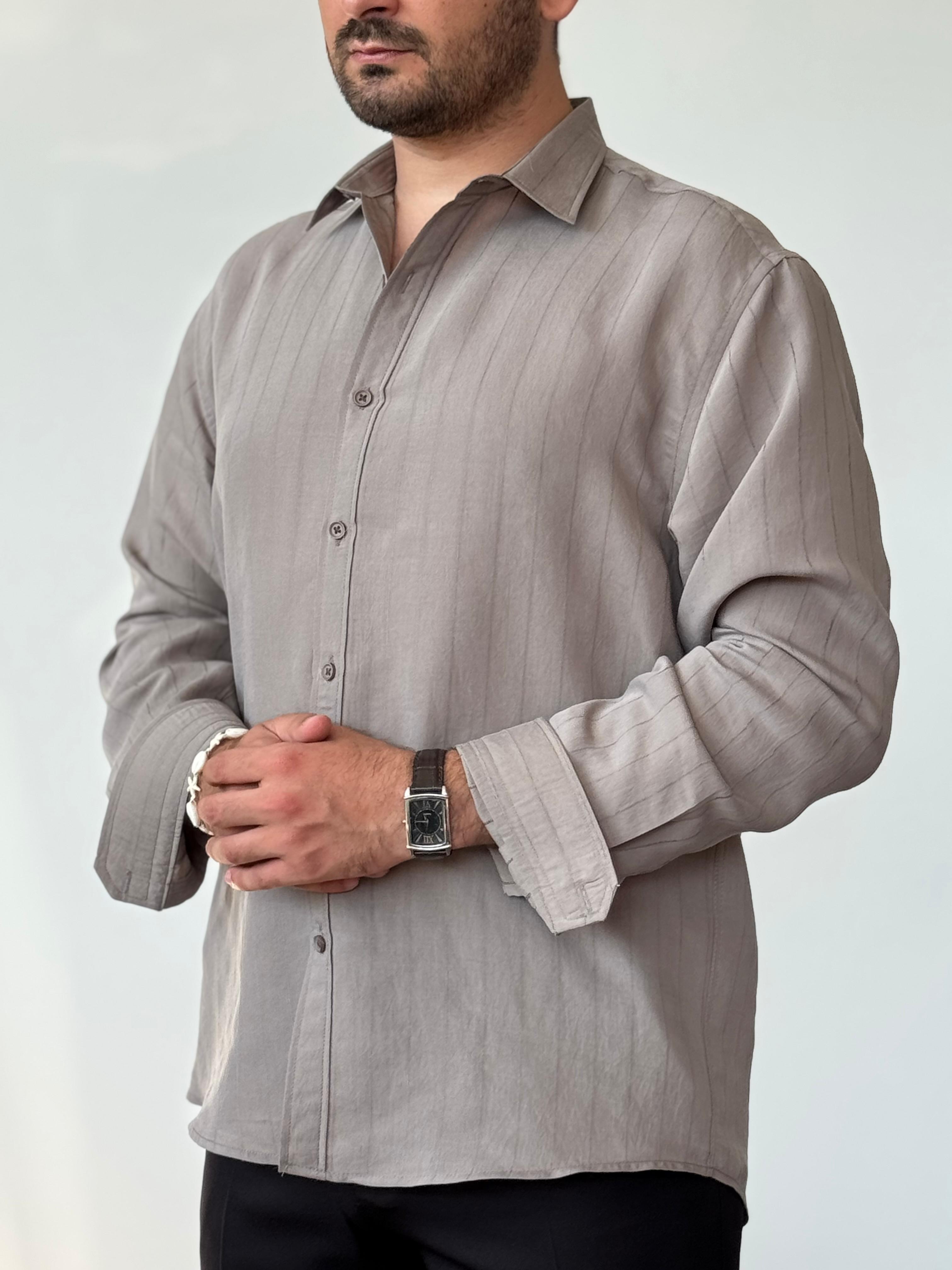 Premium Kalite Modal Çizgili Oversize Gömlek