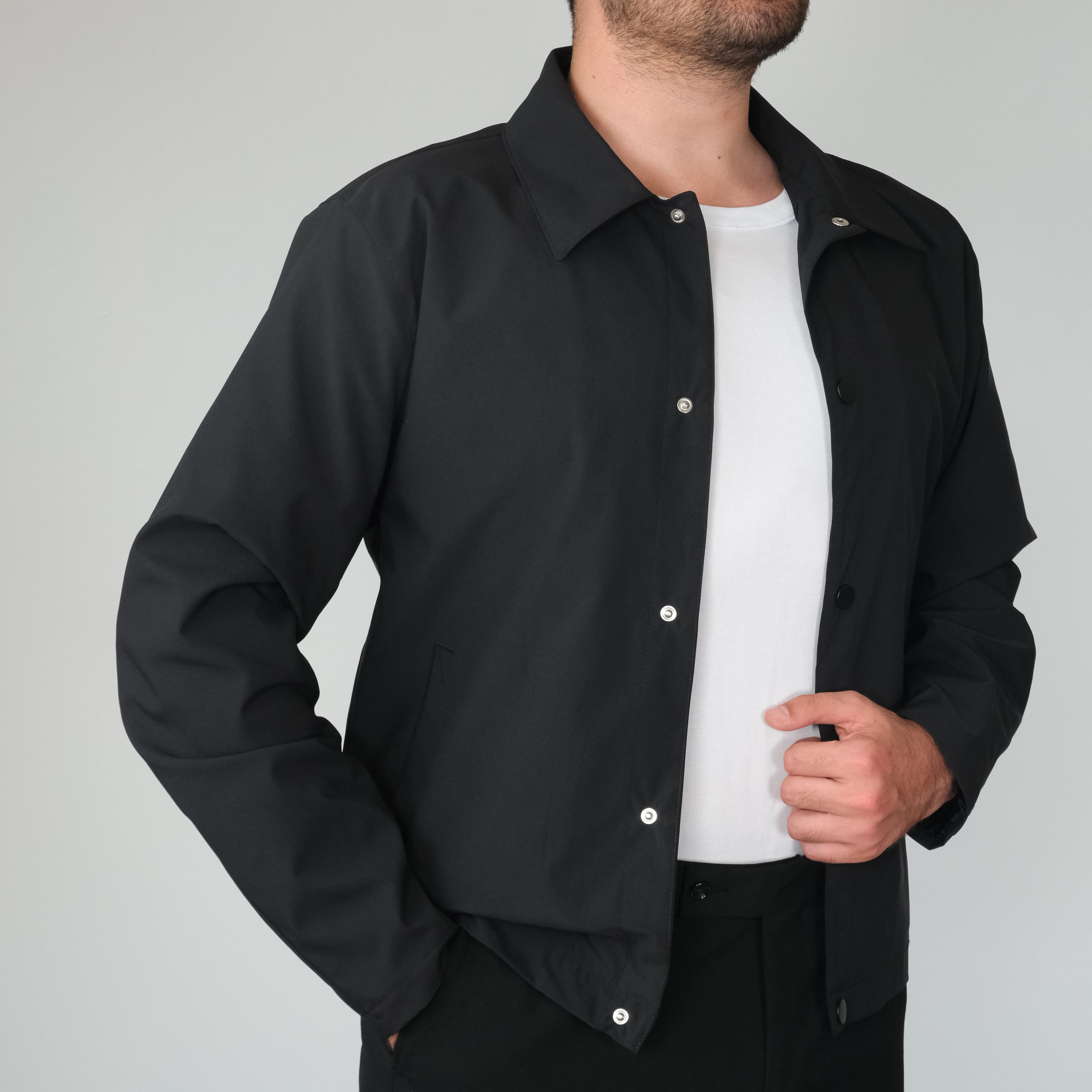 Paraşüt Esnek Kumaş Premium Kalite Düğmeli Ceket 
