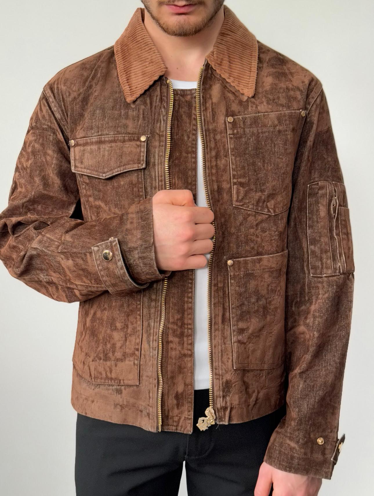 Üst Düzey Kalite Kadife Regular Fit Ceket  - Kahve