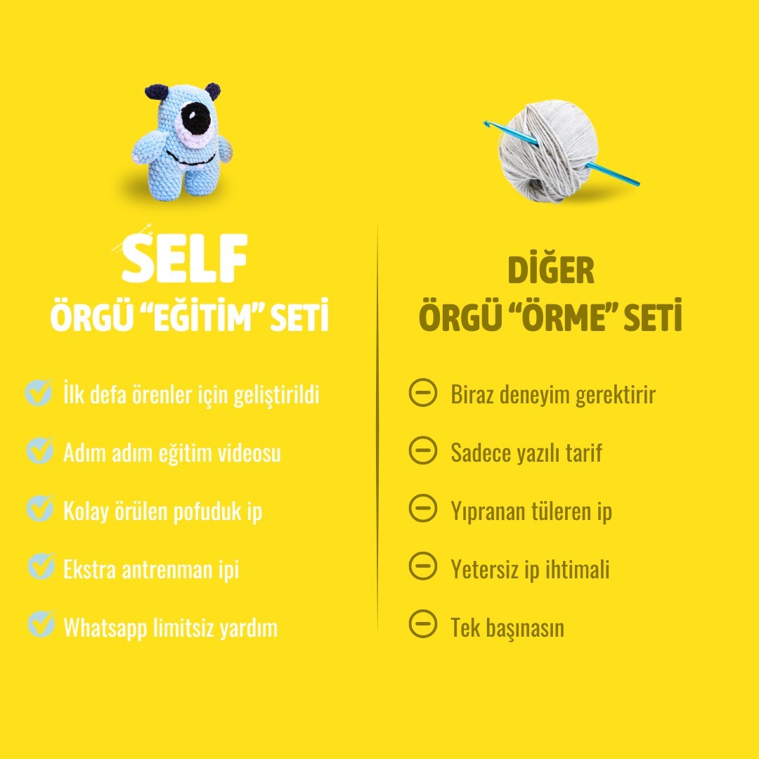 Uzaylı Corç Örgü Öğrenme Seti