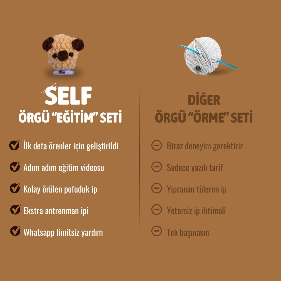 Köpke Taci Örgü Öğrenme Seti