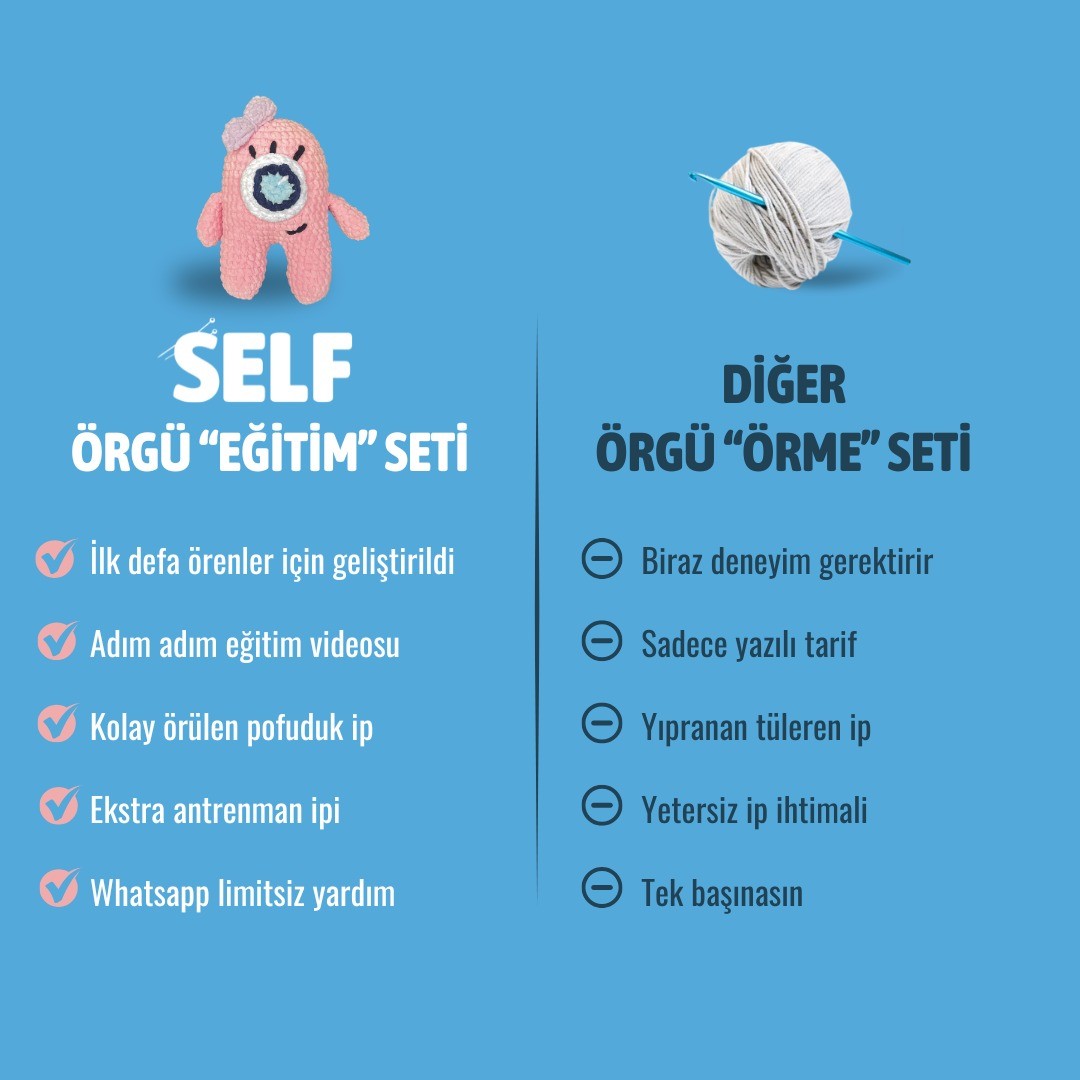 Uzaylı Corcina Örgü Öğrenme Seti