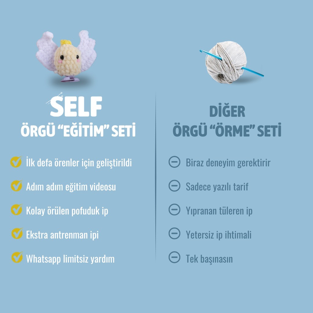 Şans Meleği Örgü Öğrenme Seti