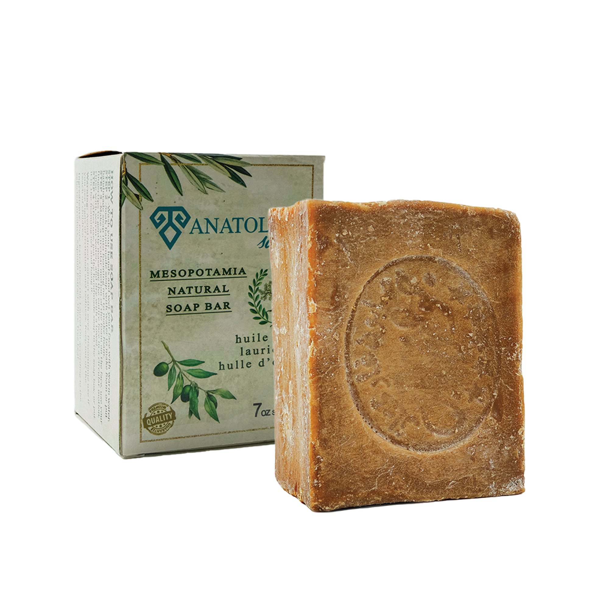 Mesopotamia 180 G Aleppo Soap with 100% Olive Oil Organic Handmade Natural Moisturizer for Dry and Normal Skin