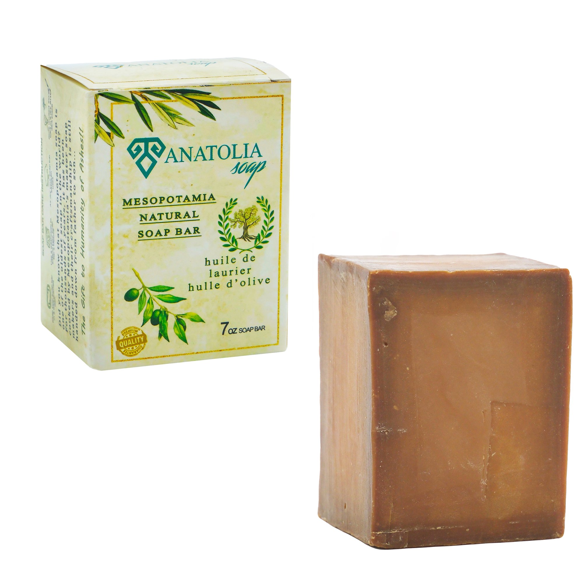 Mesopotamia 180 G Aleppo Soap with 30% Laurel  and 70% Olive Oil Organic Handmade Natural Moisturizer for Dry and Normal Skin