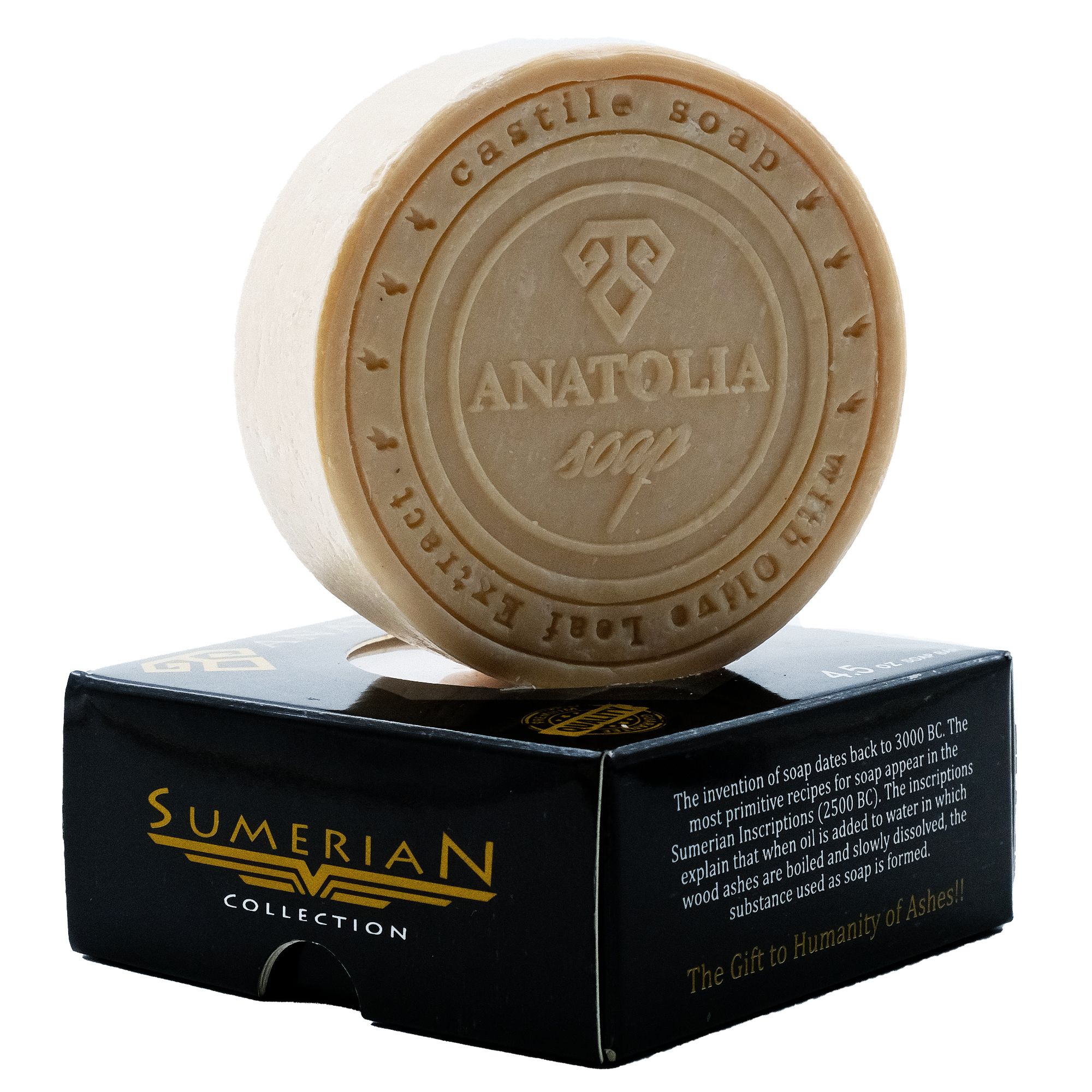 Sumerian Collection Saffron Balm Geranium Soap has Aromatherapy Features and Makes You Look Younger with Cell Renewal.