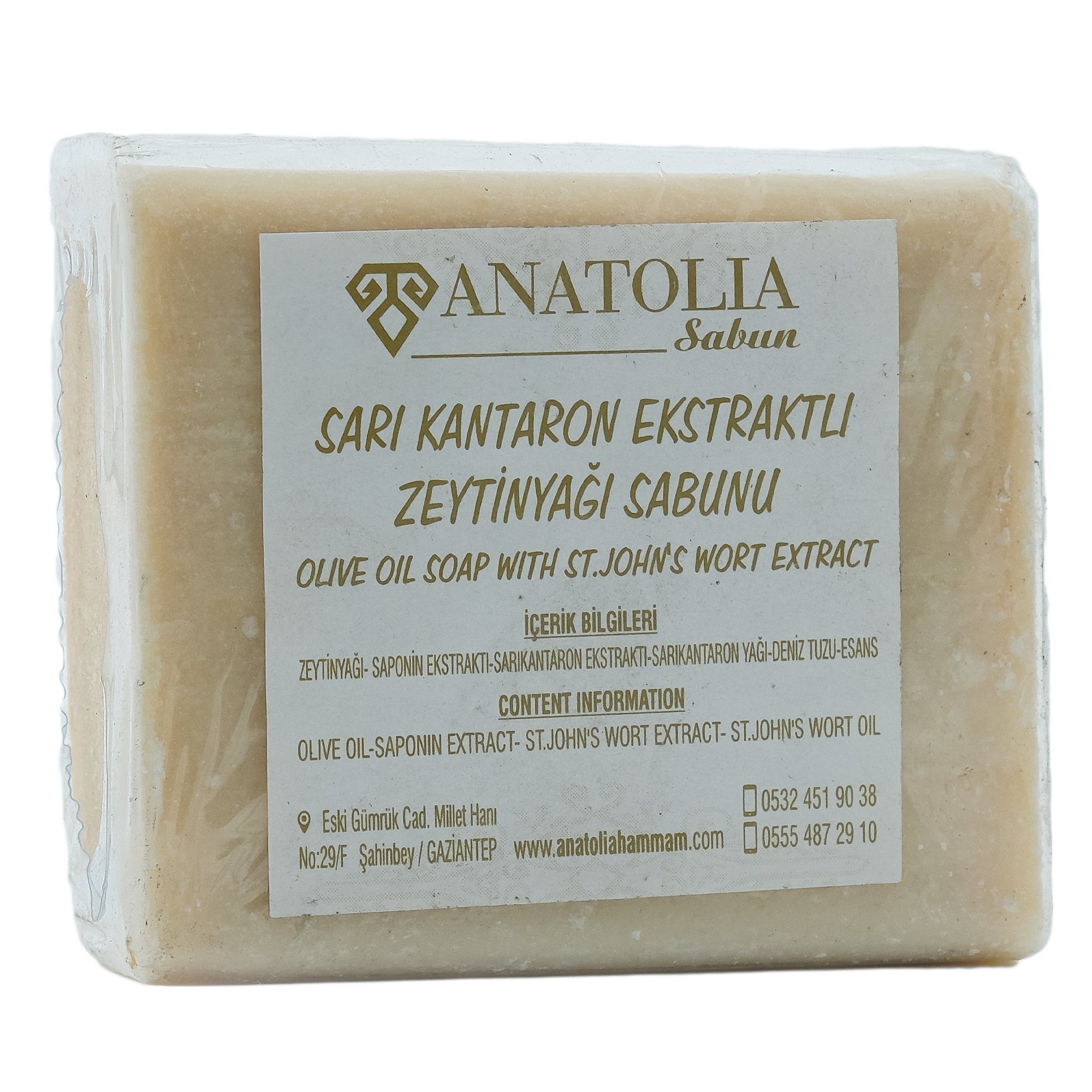 Mysia Koleksiyonu Sarı Kantaron Sabunu Doğal Bitkisel Yağlardan oluşur Cildi Temizler, Kirlerden Arındırır. 125gr.