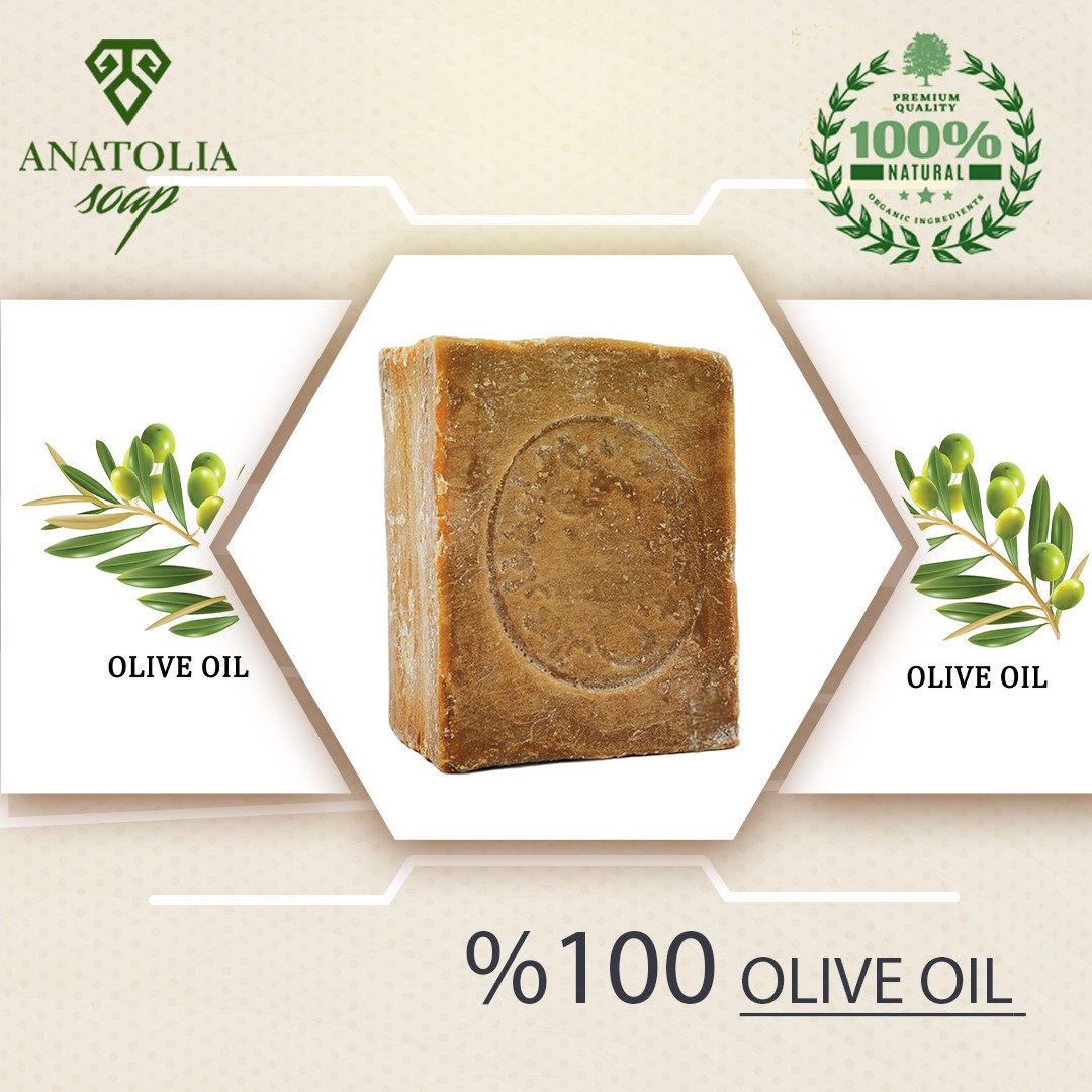 Mesopotamia 180 G Aleppo Soap with 100% Olive Oil Organic Handmade Natural Moisturizer for Dry and Normal Skin