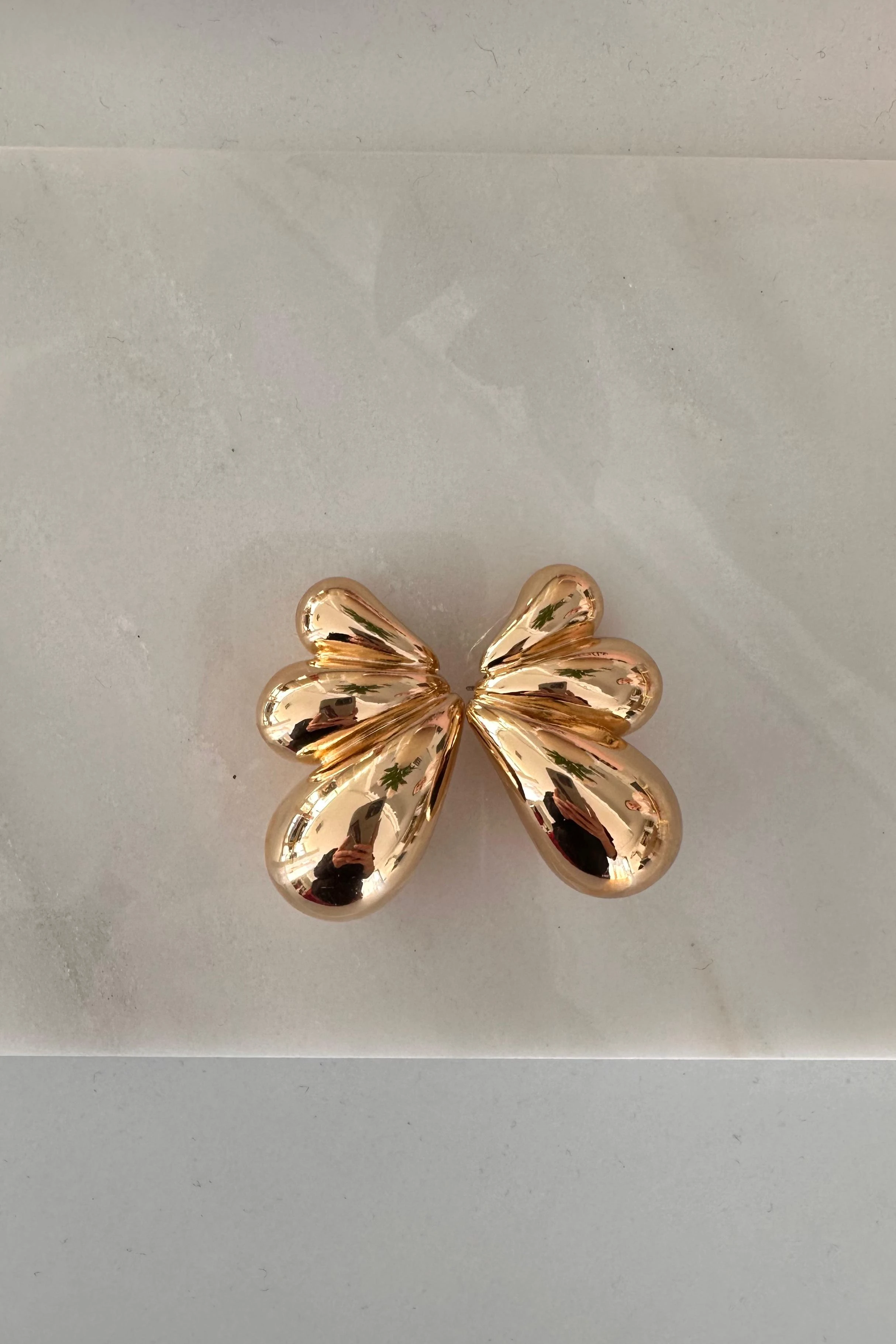 Üç Damla Çelik Küpe