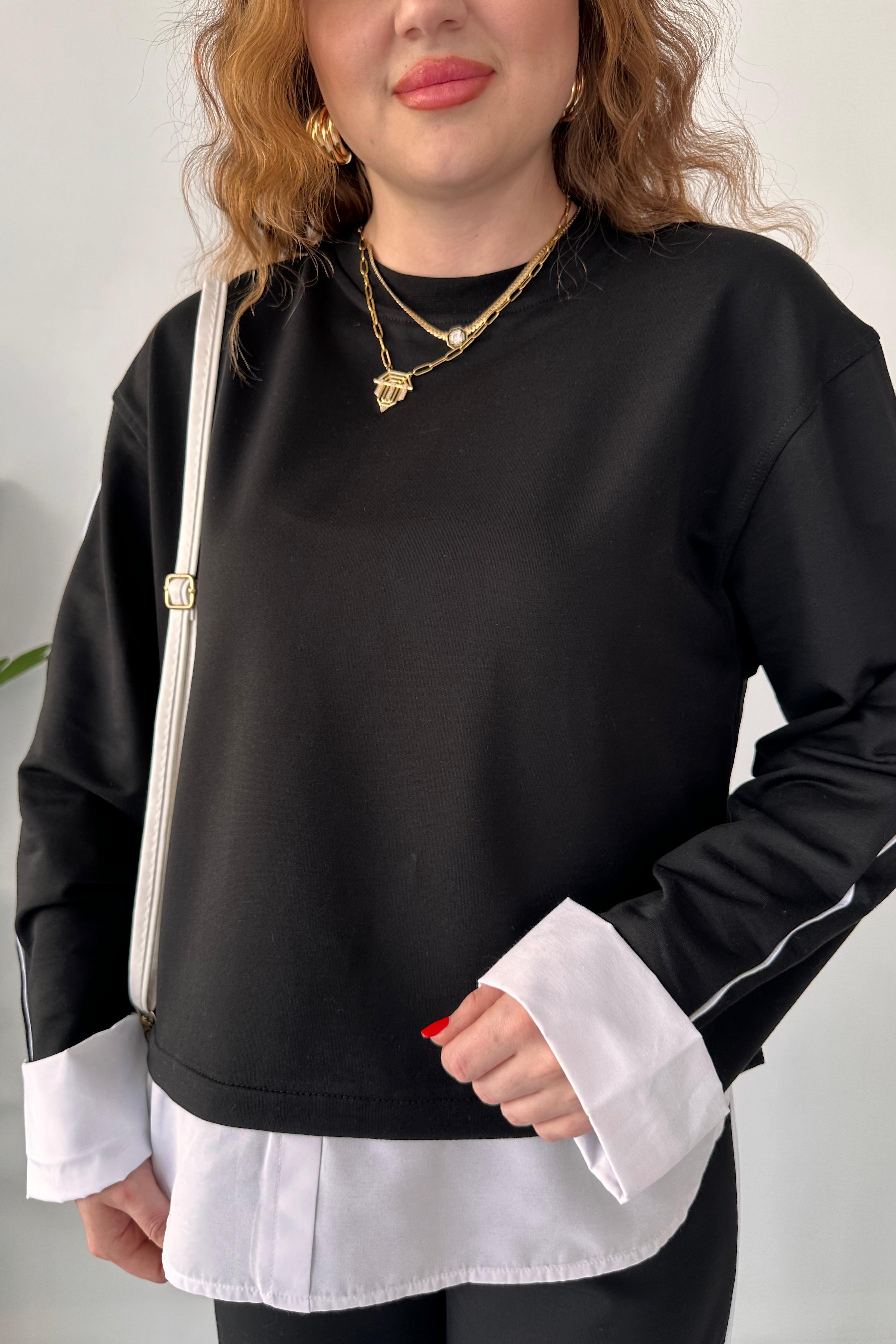 Gömlek Detay Polarsız Eşofman Takım