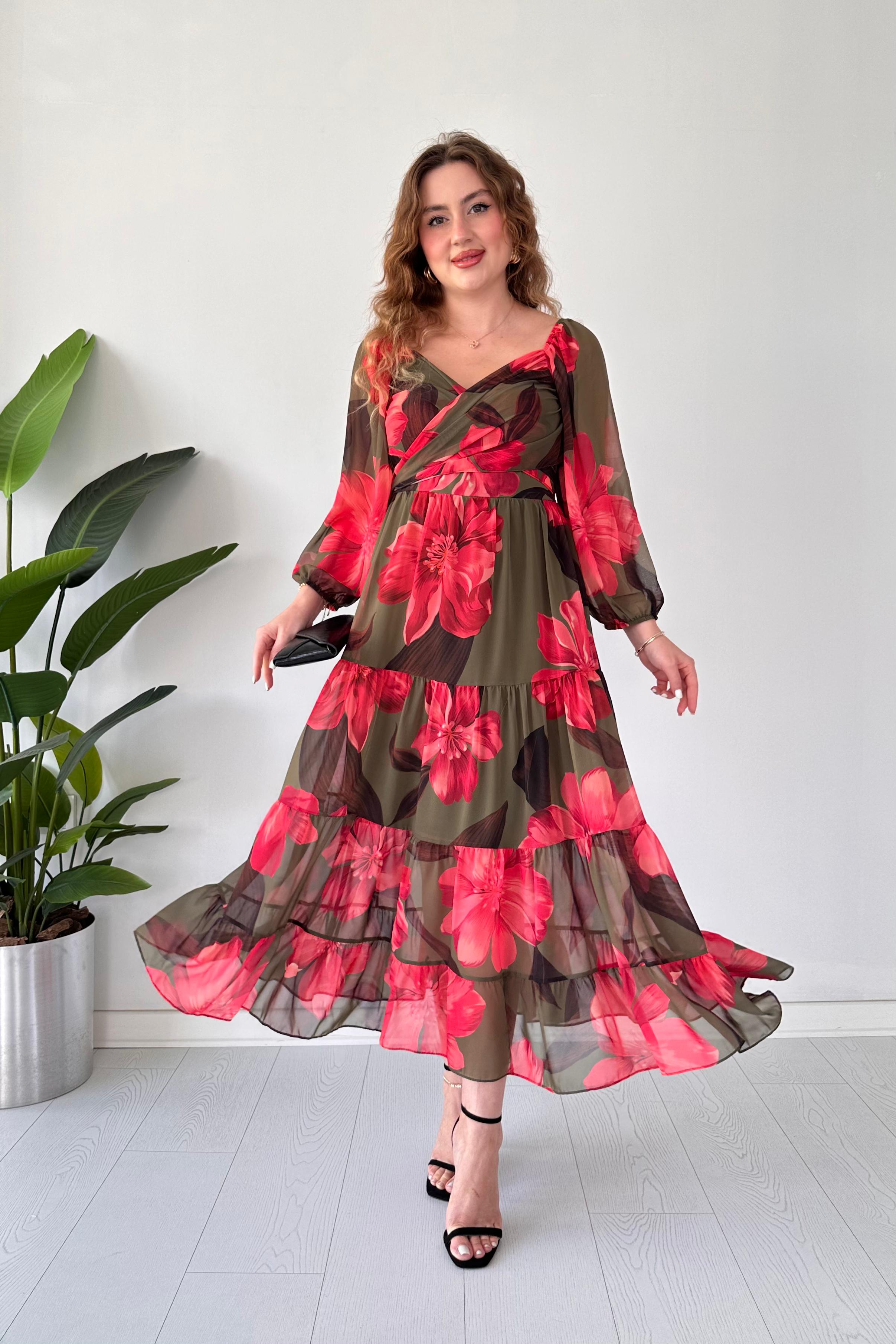 Zambak Şifon Elbise