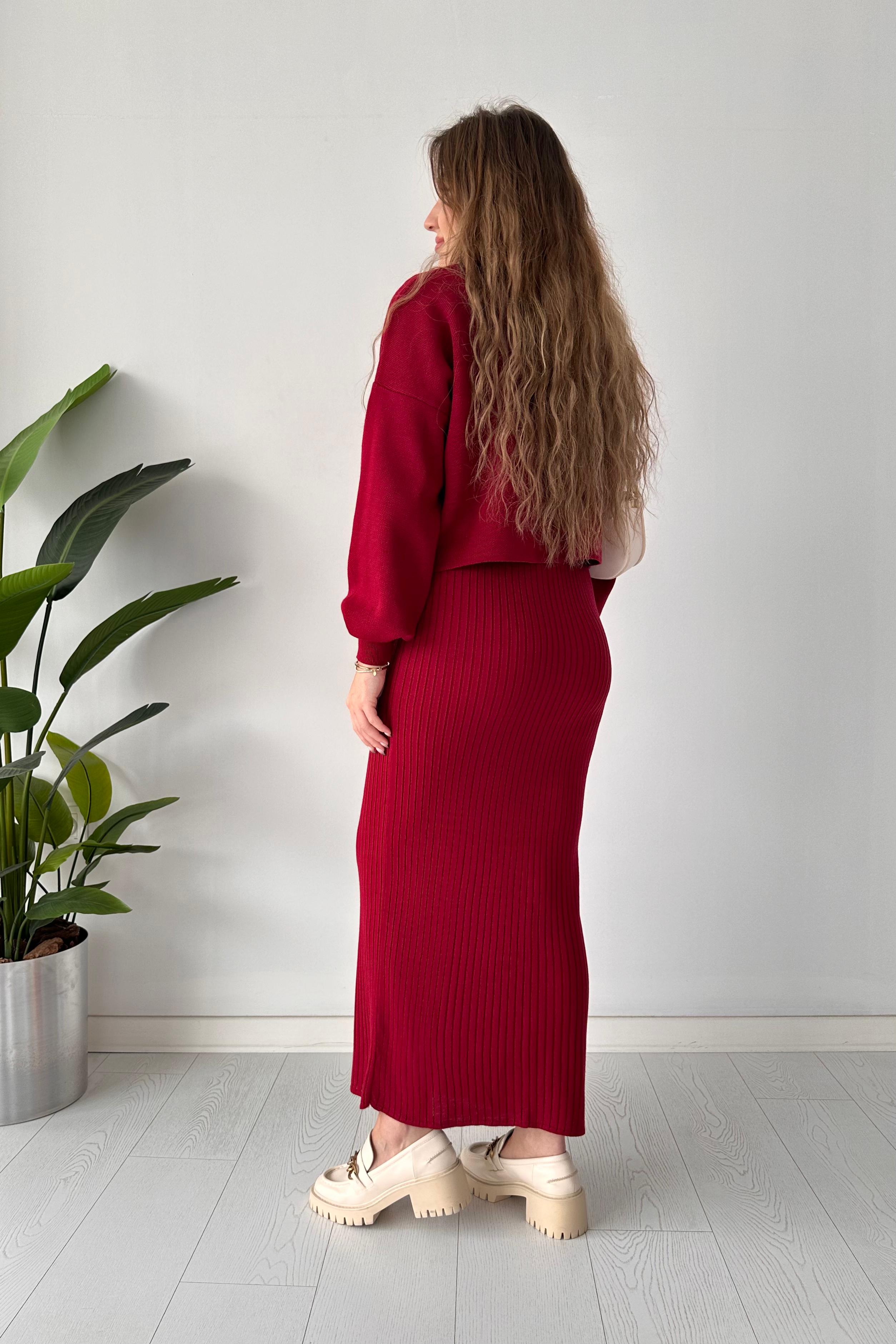 Kısa Kazaklı Triko Elbise