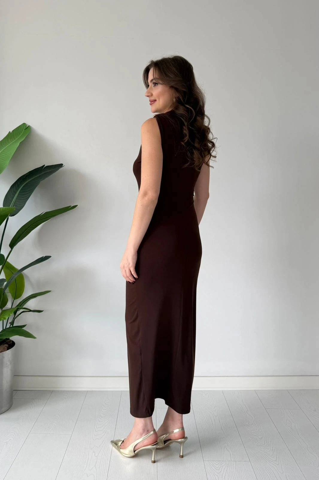 Damla Tokalı Esnek Elbise