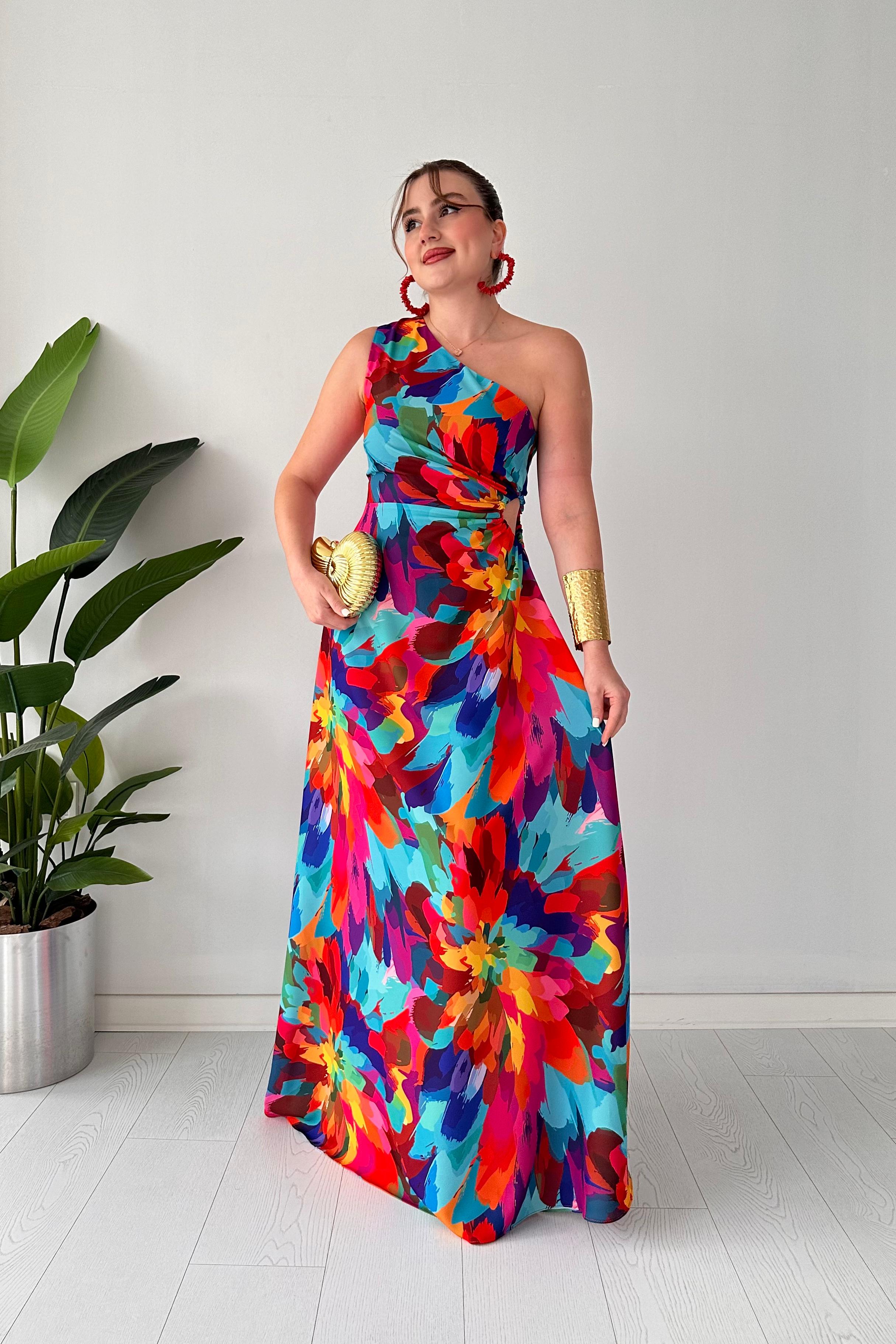 Tasarım Gökkuşağı Elbise