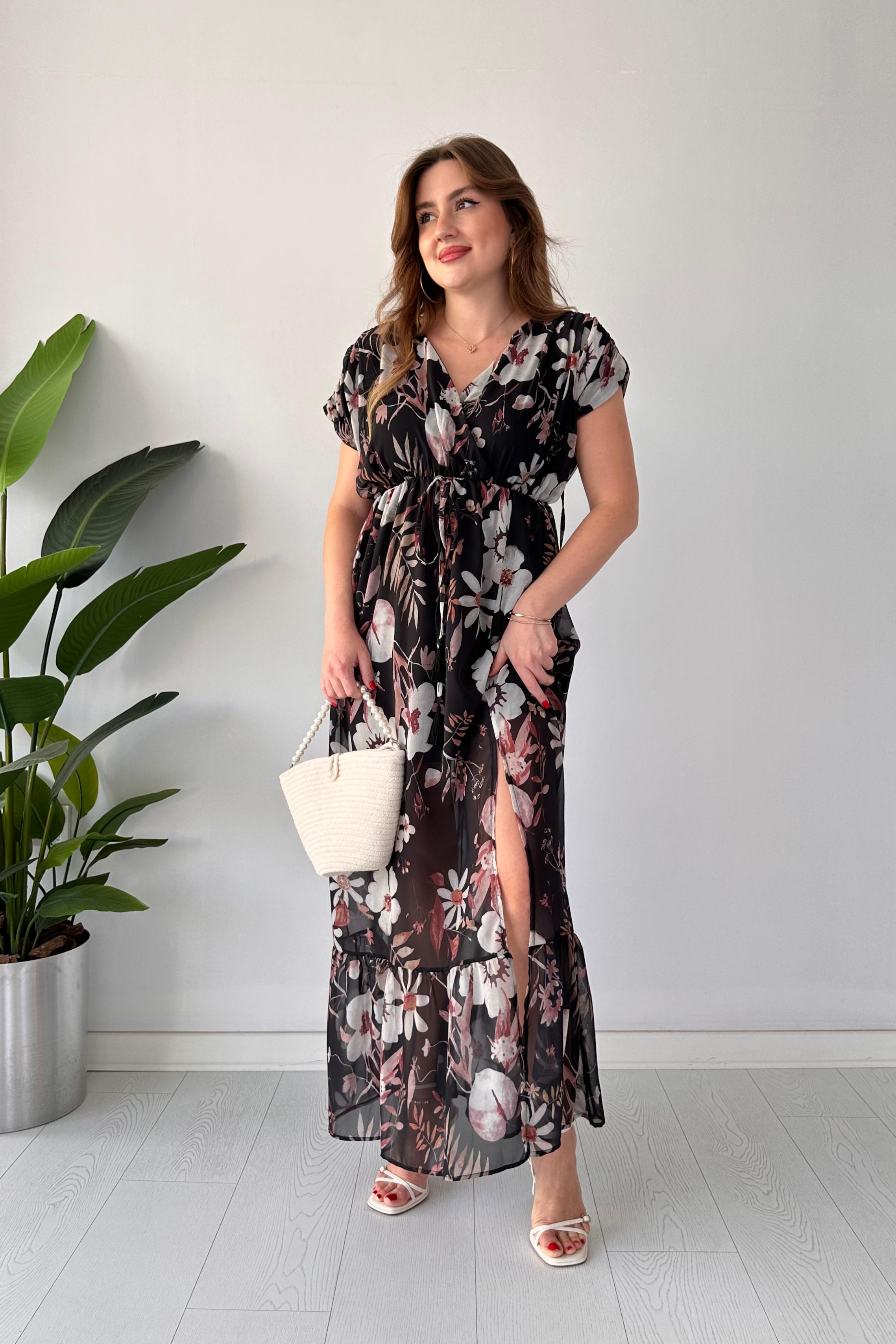 Döküm Yaka Papatya Elbise