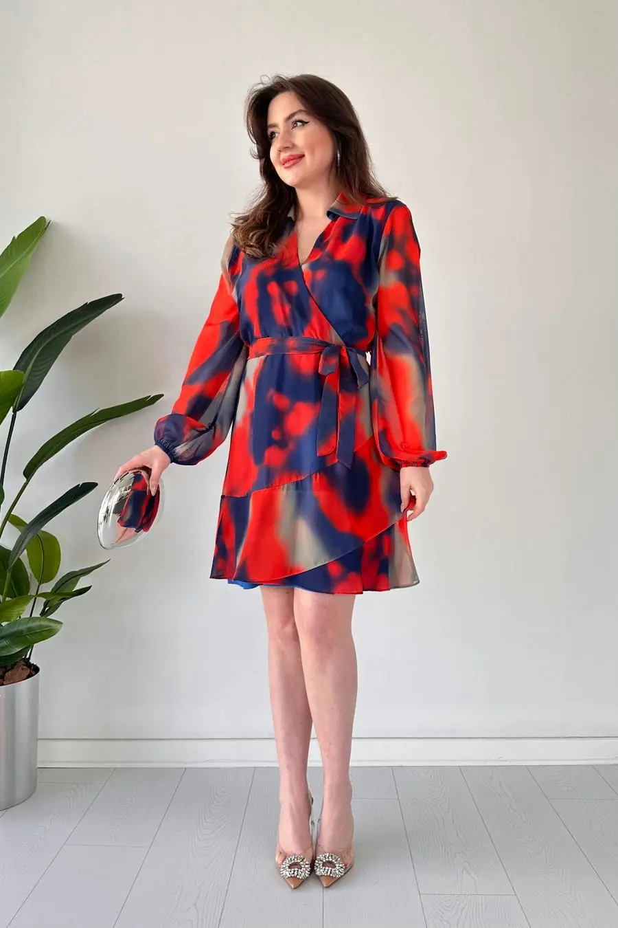 Batik Desen Şifon Elbise · 2