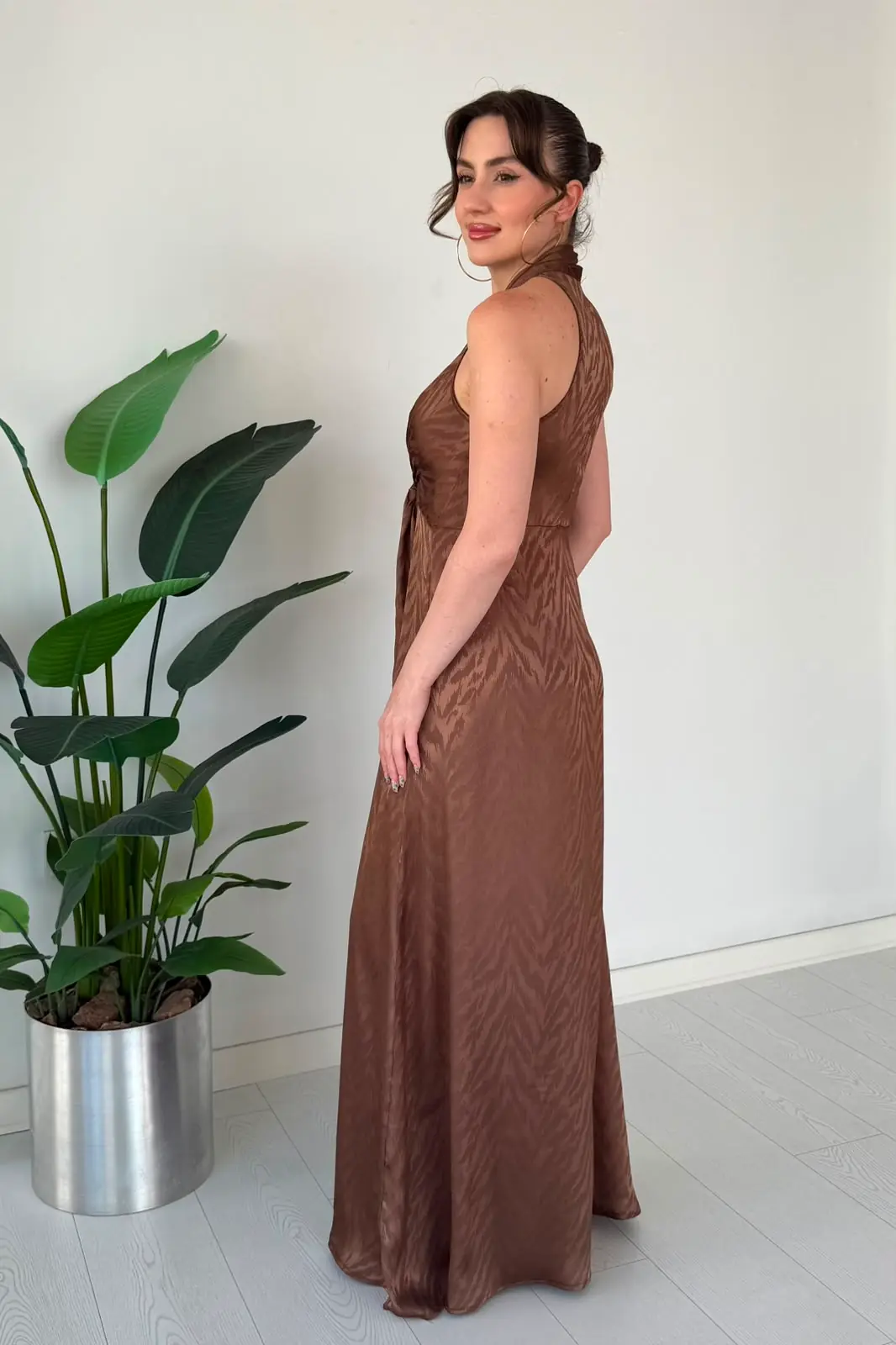 Bağlamalı Jakarlı Elbise · 3