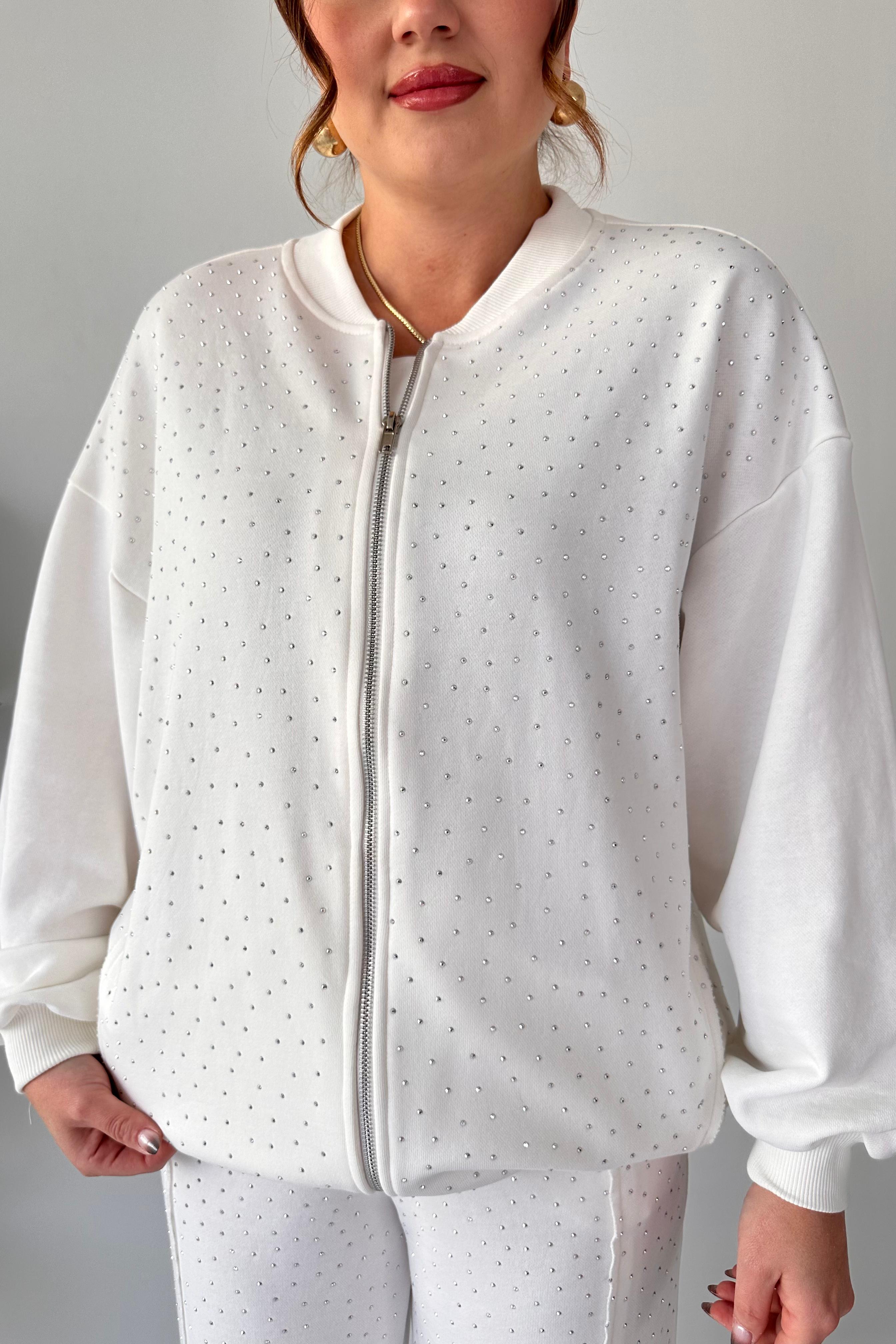 Üstü Taşlı Eşofman Takımı