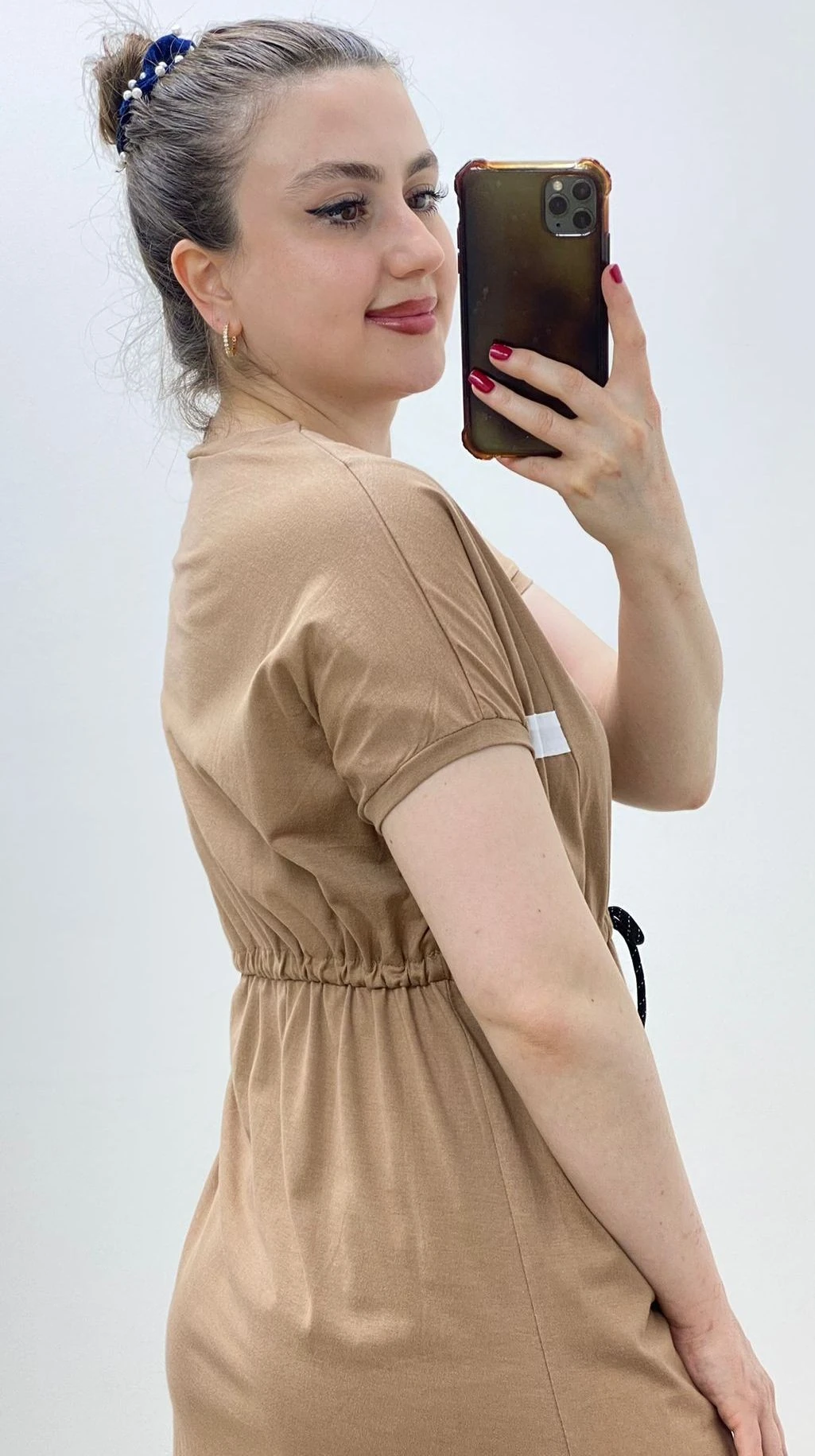 Bağcıklı Spor Elbise Bej