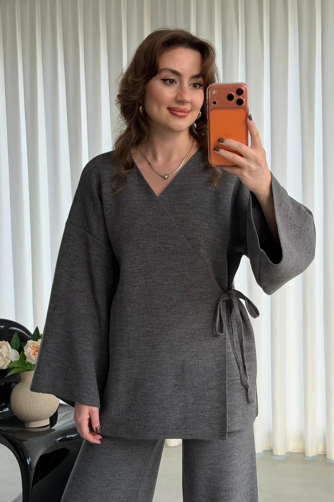 Bağlamalı Triko Takım