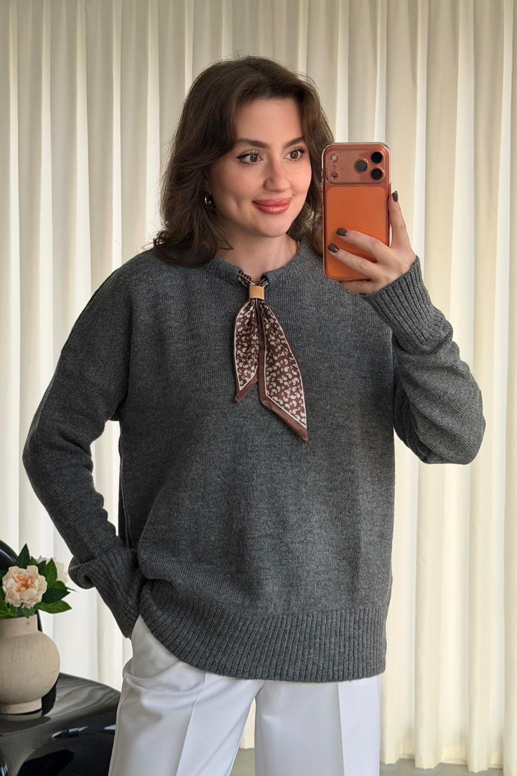 Fularlı Kazak - Antrasit