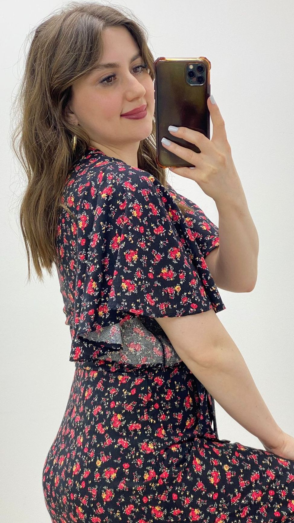 Kırmızılı Maksi Viskon Elbise Siyah