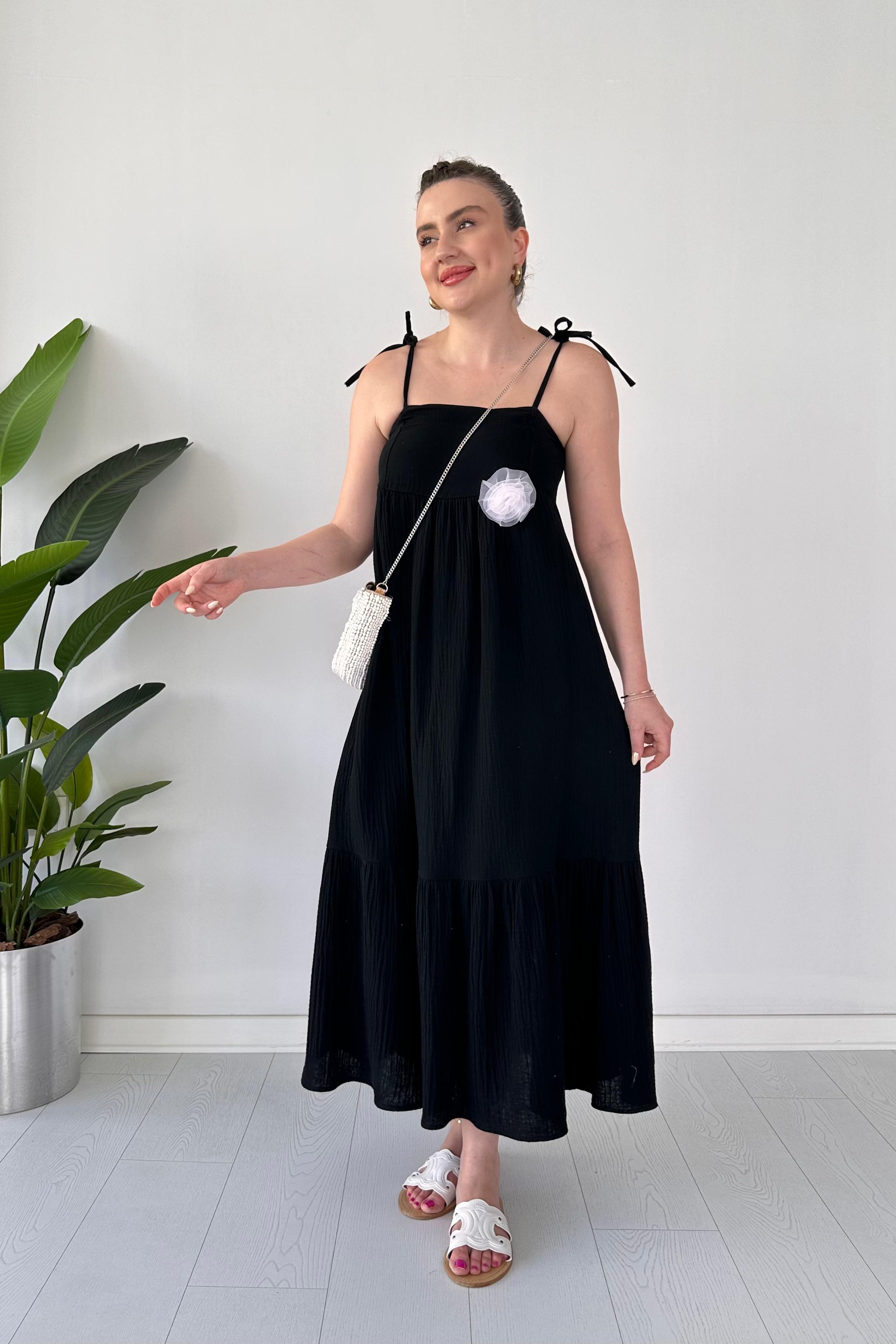 Askılı Müslin Elbise