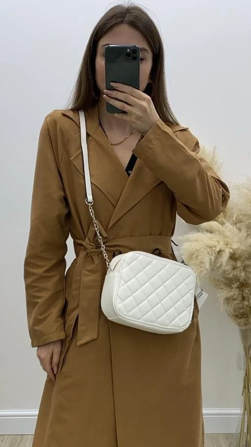 Düğmeli Trençkot Camel