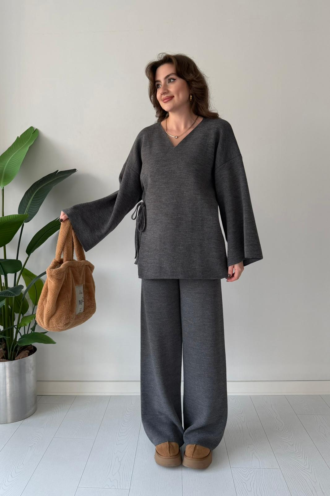 Bağlamalı Triko Takım