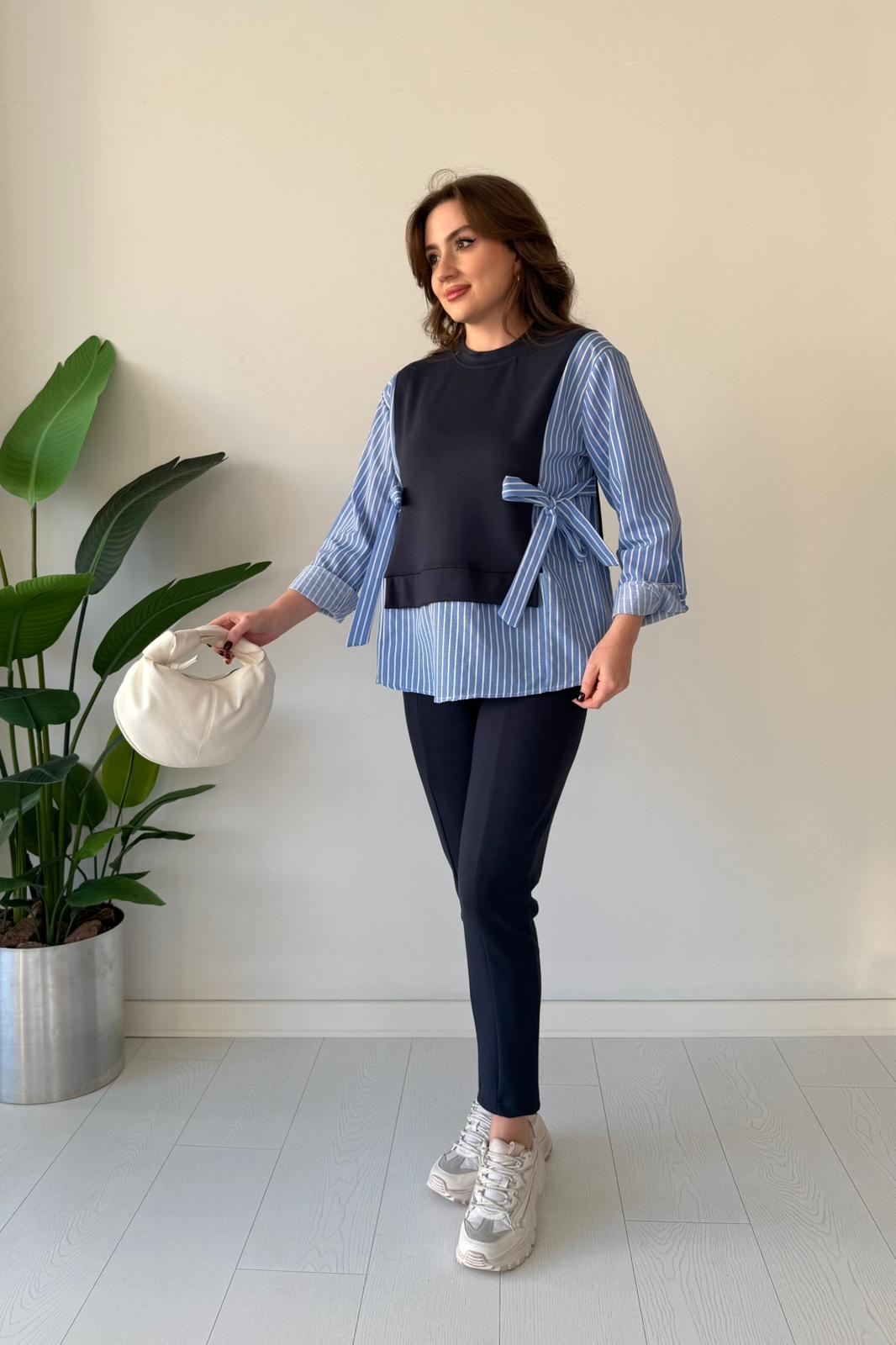 Çift Bağlama Garnili Takım