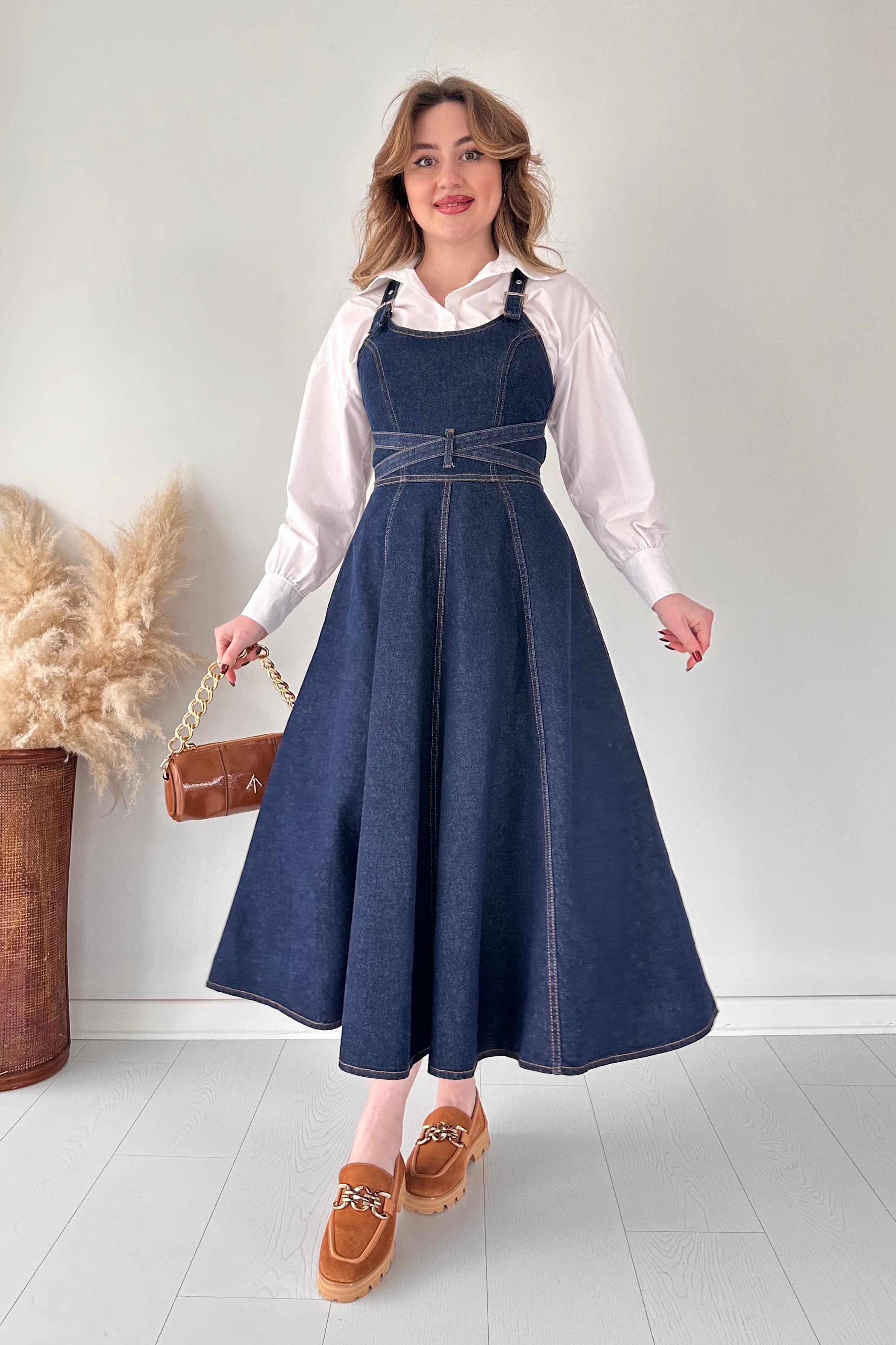 Tasarım Denim Elbise