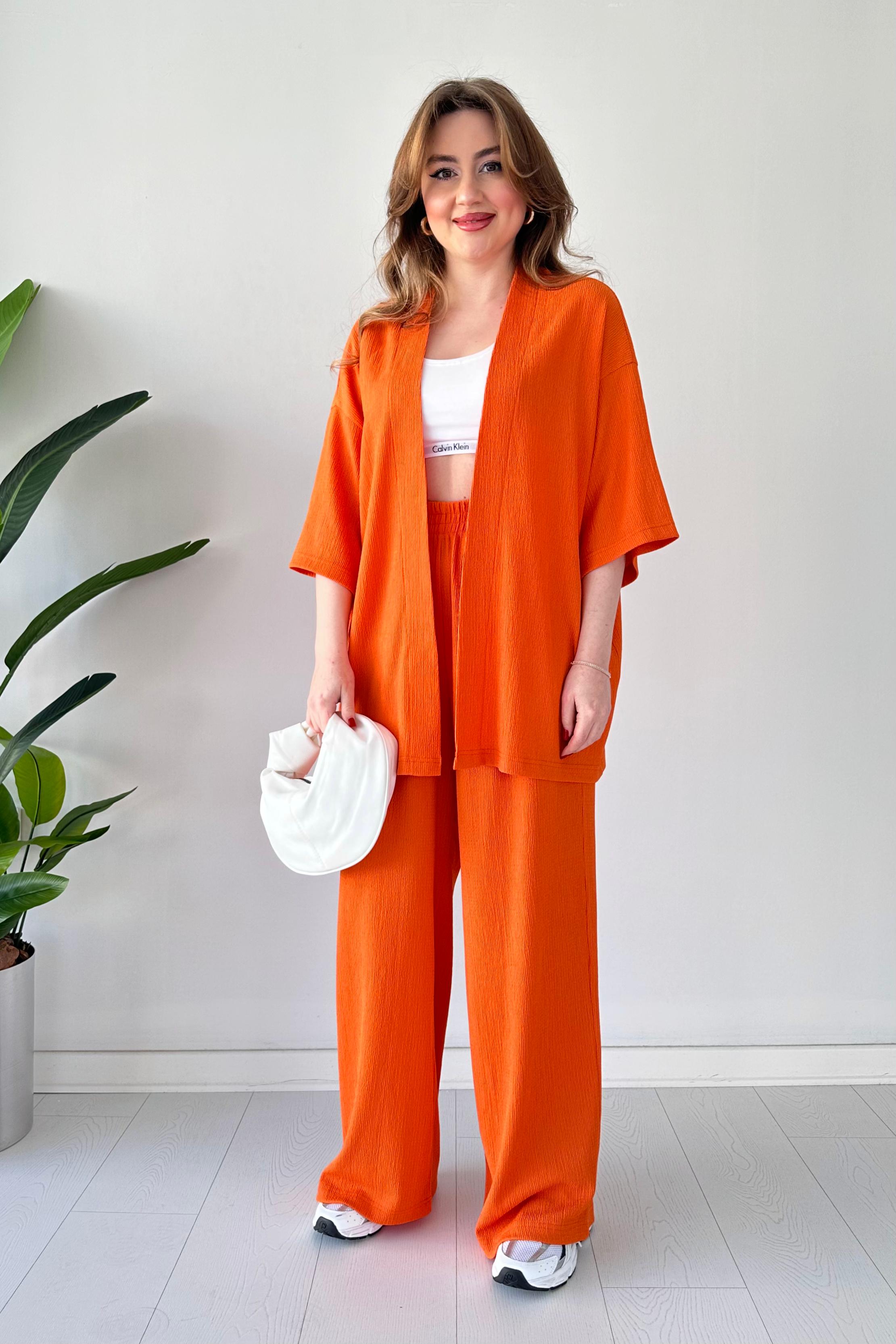 Gofre İkili Takım Turuncu