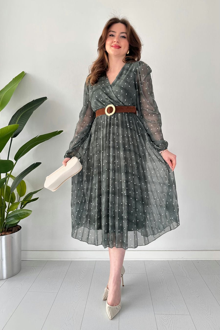 Degrade Puanlı Elbise