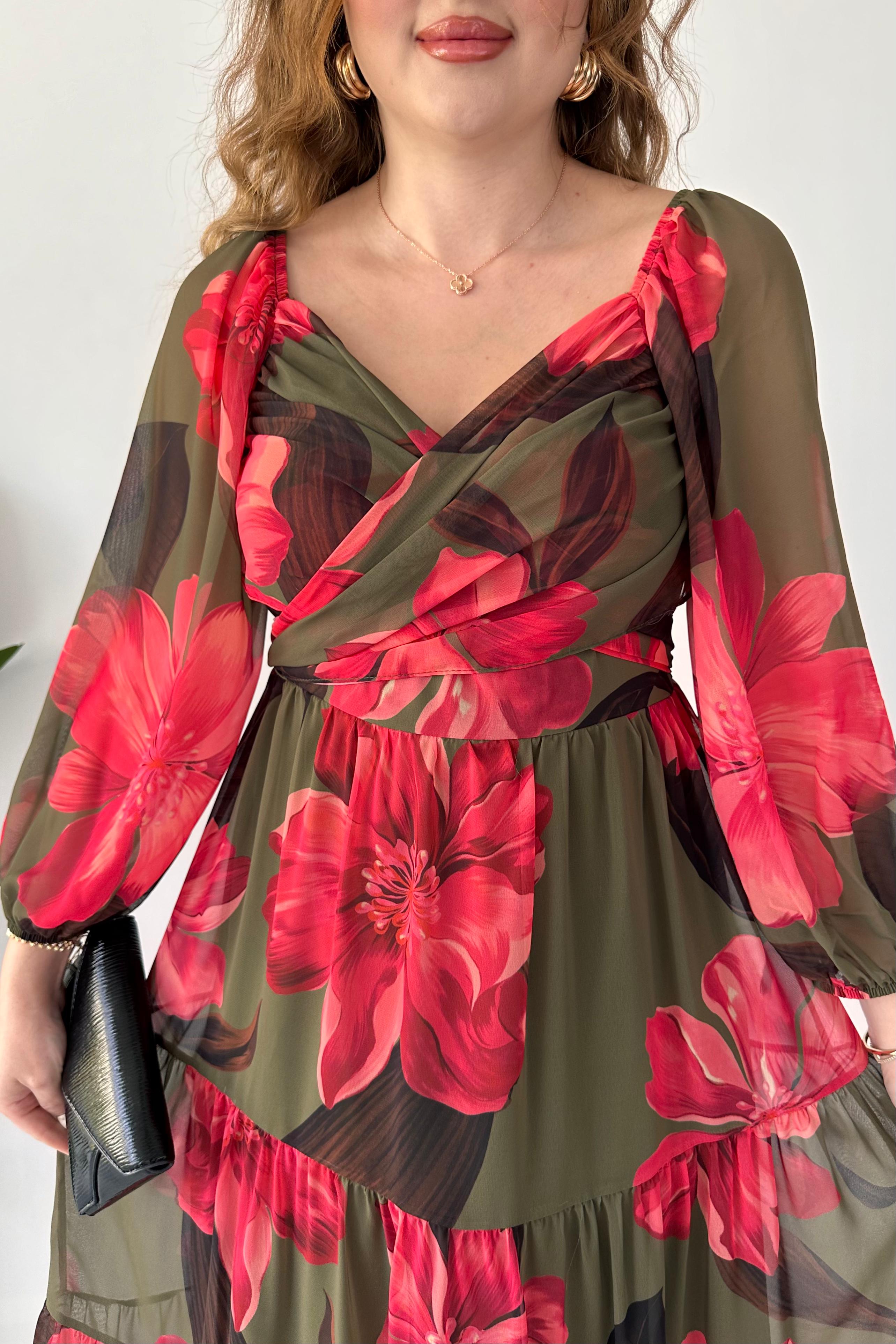 Zambak Şifon Elbise