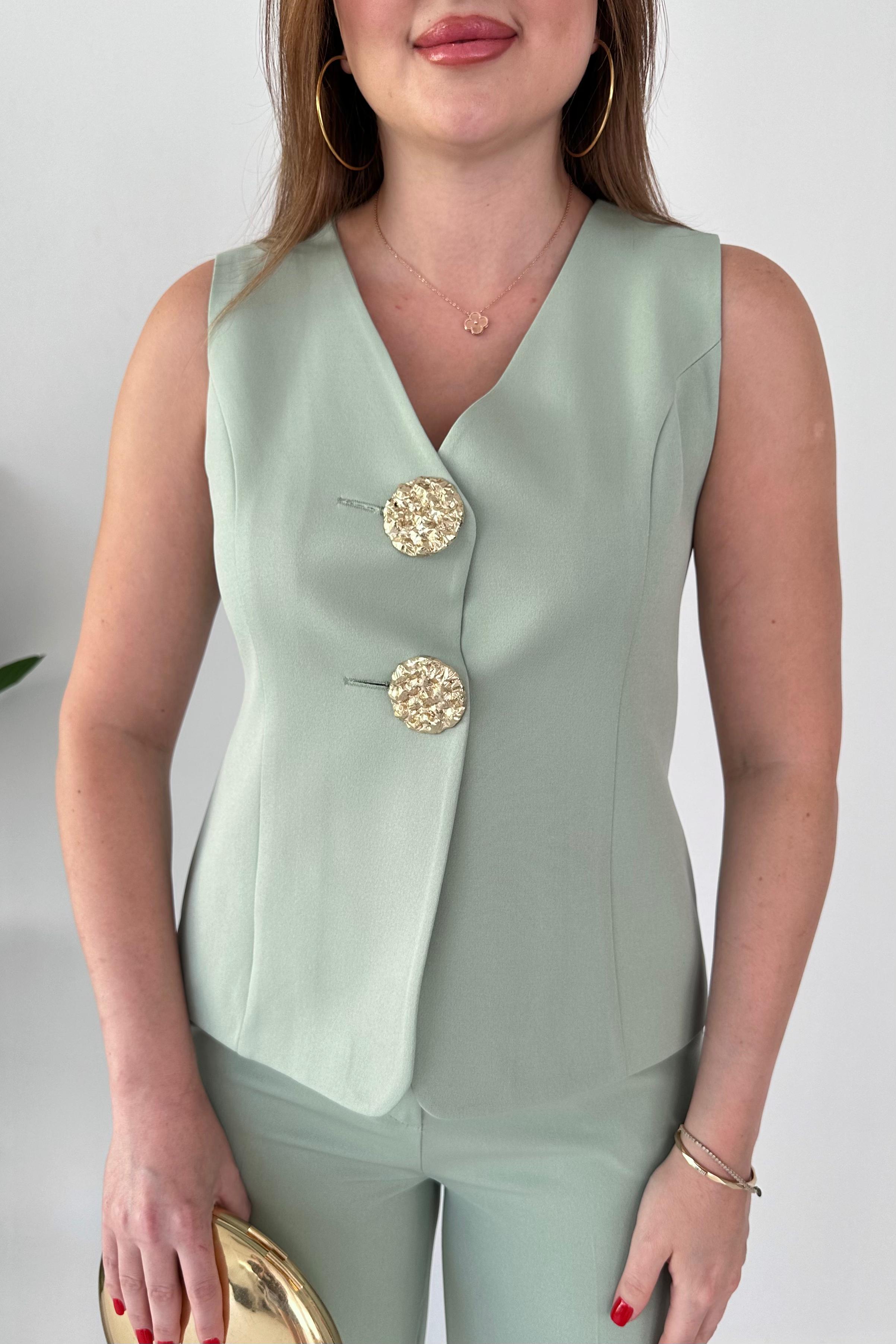 Tasarım Yelekli Pantolon Takım