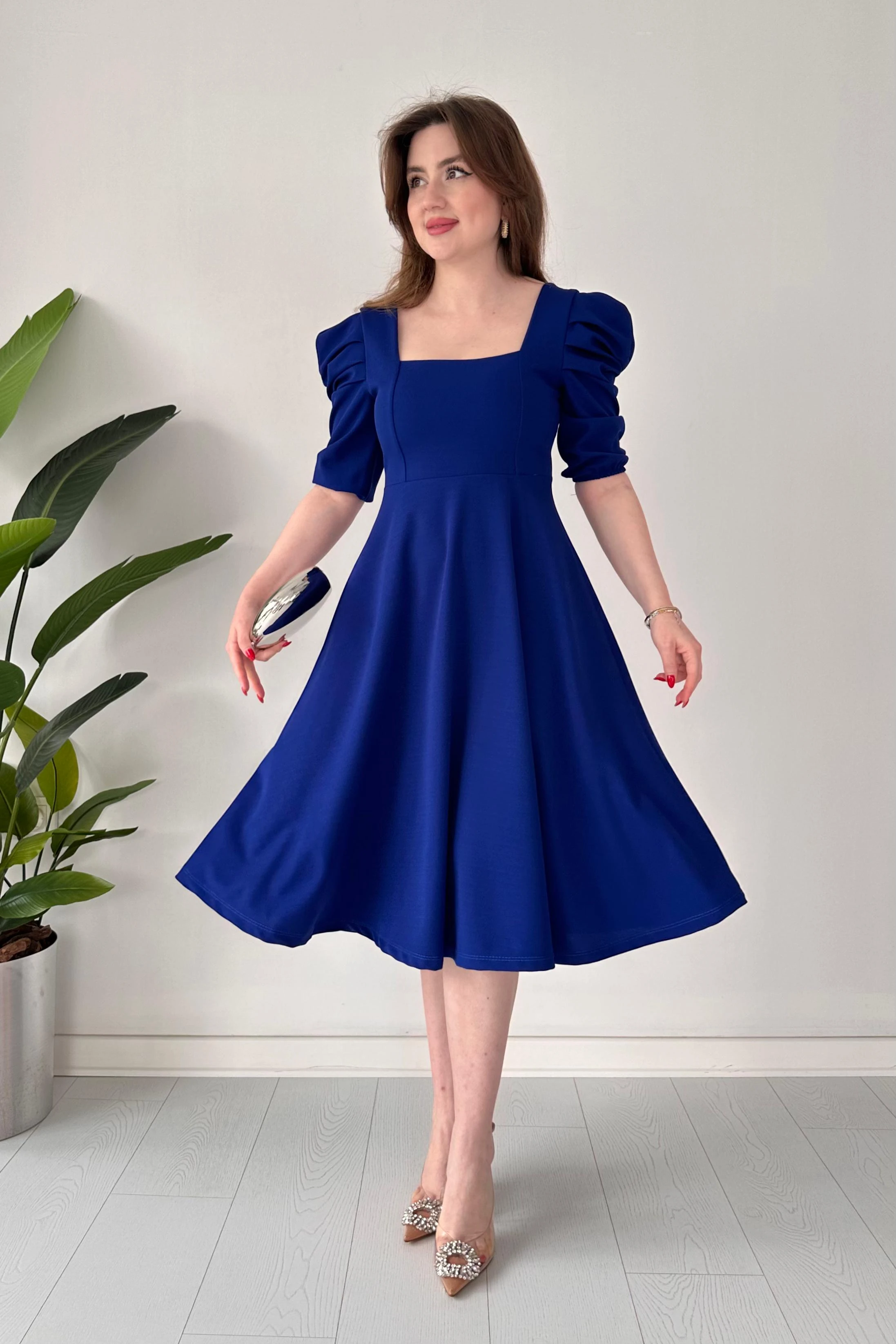 Prenses Kol Krep Elbise