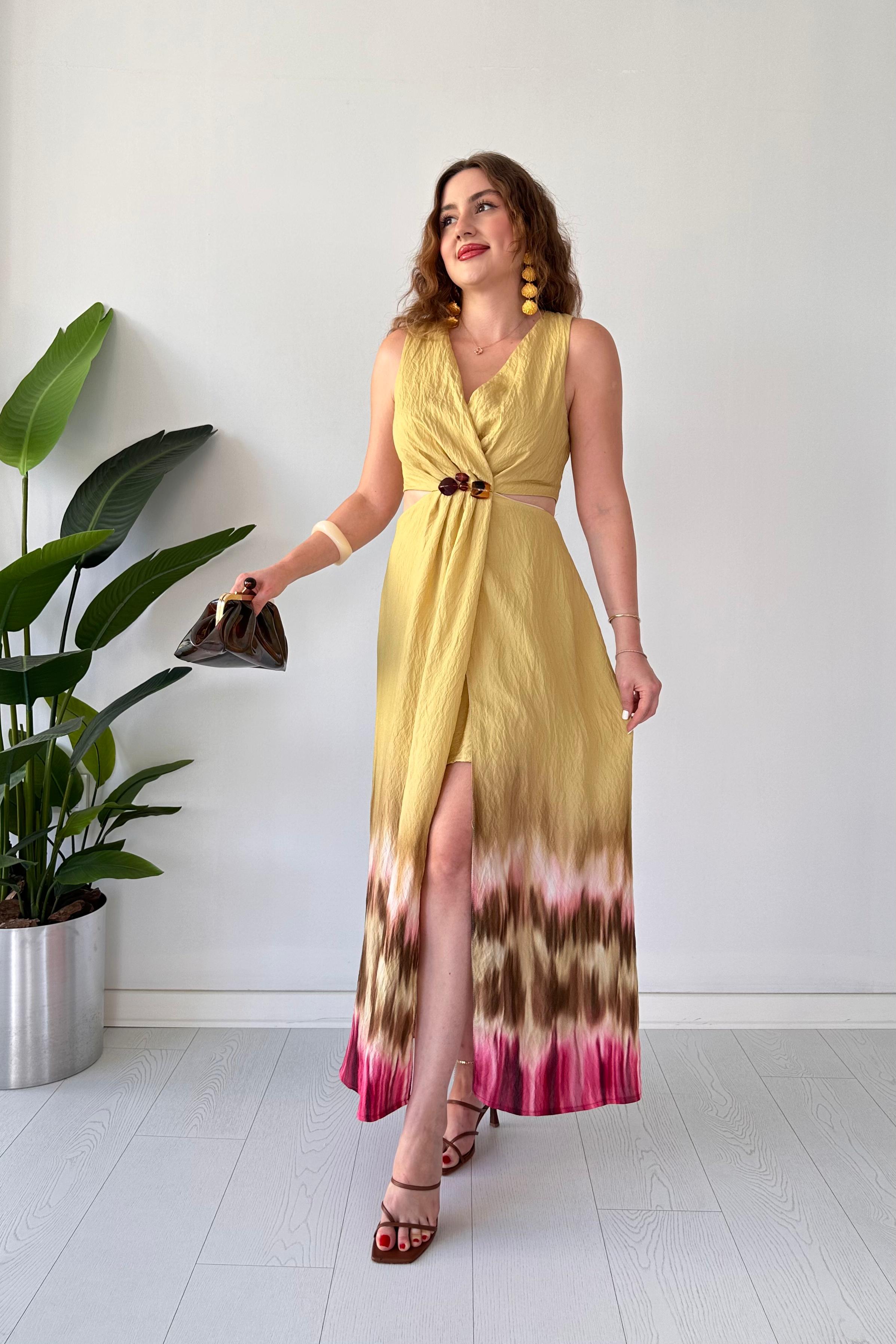 Boncuk Detay Tasarım Elbise