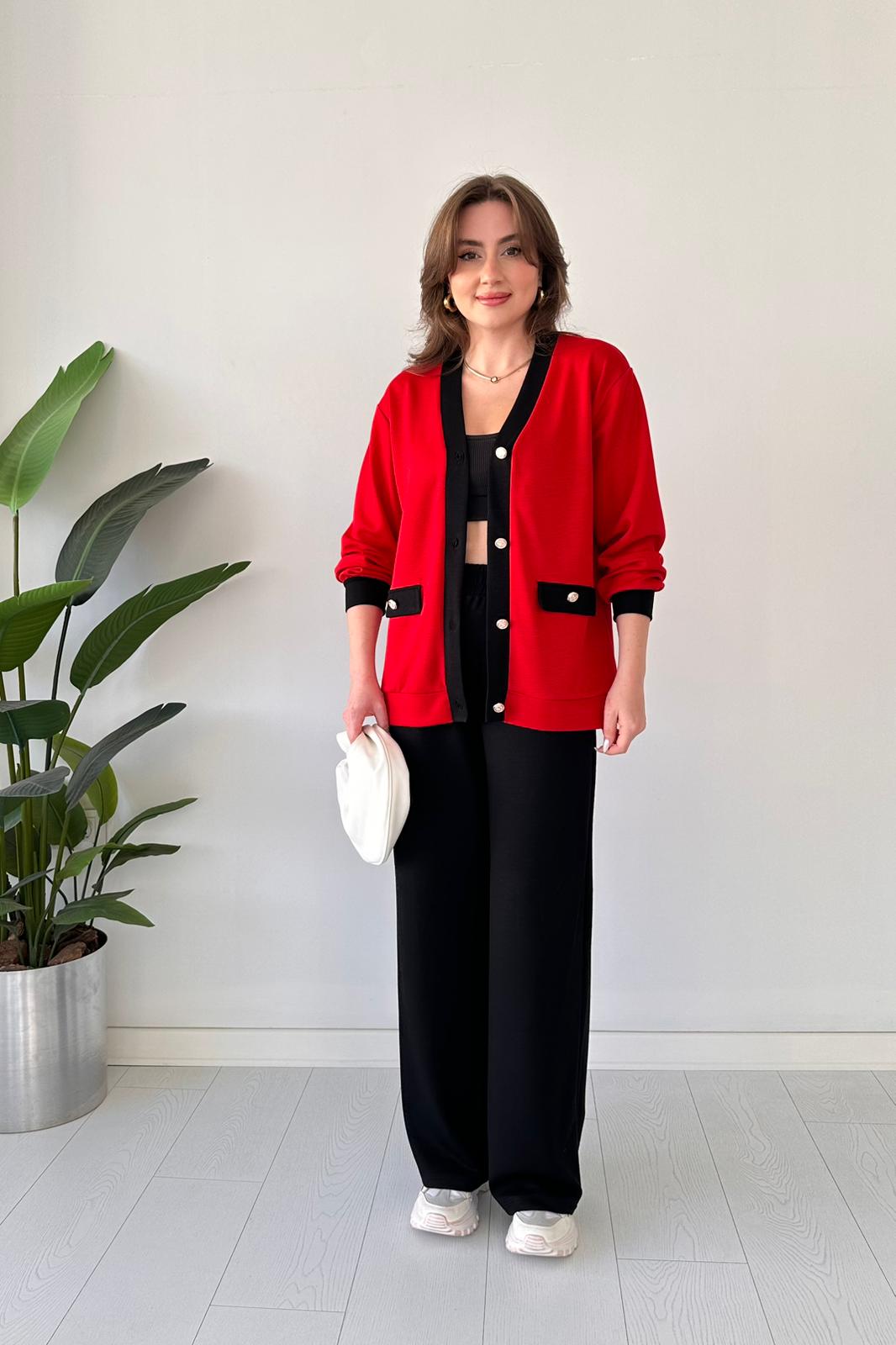 Hırkalı Modal Takım - Siyah