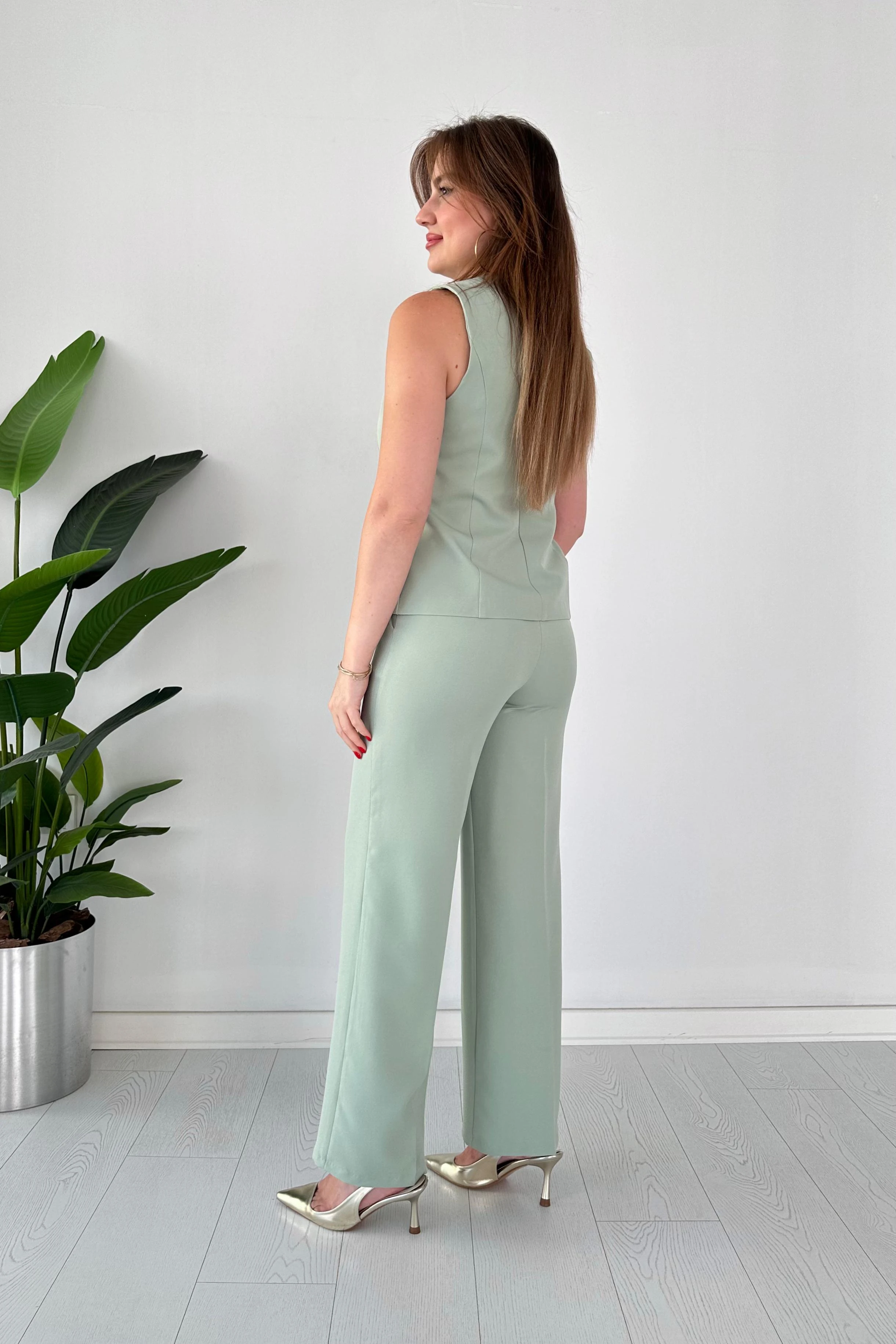 Tasarım Yelekli Pantolon Takım