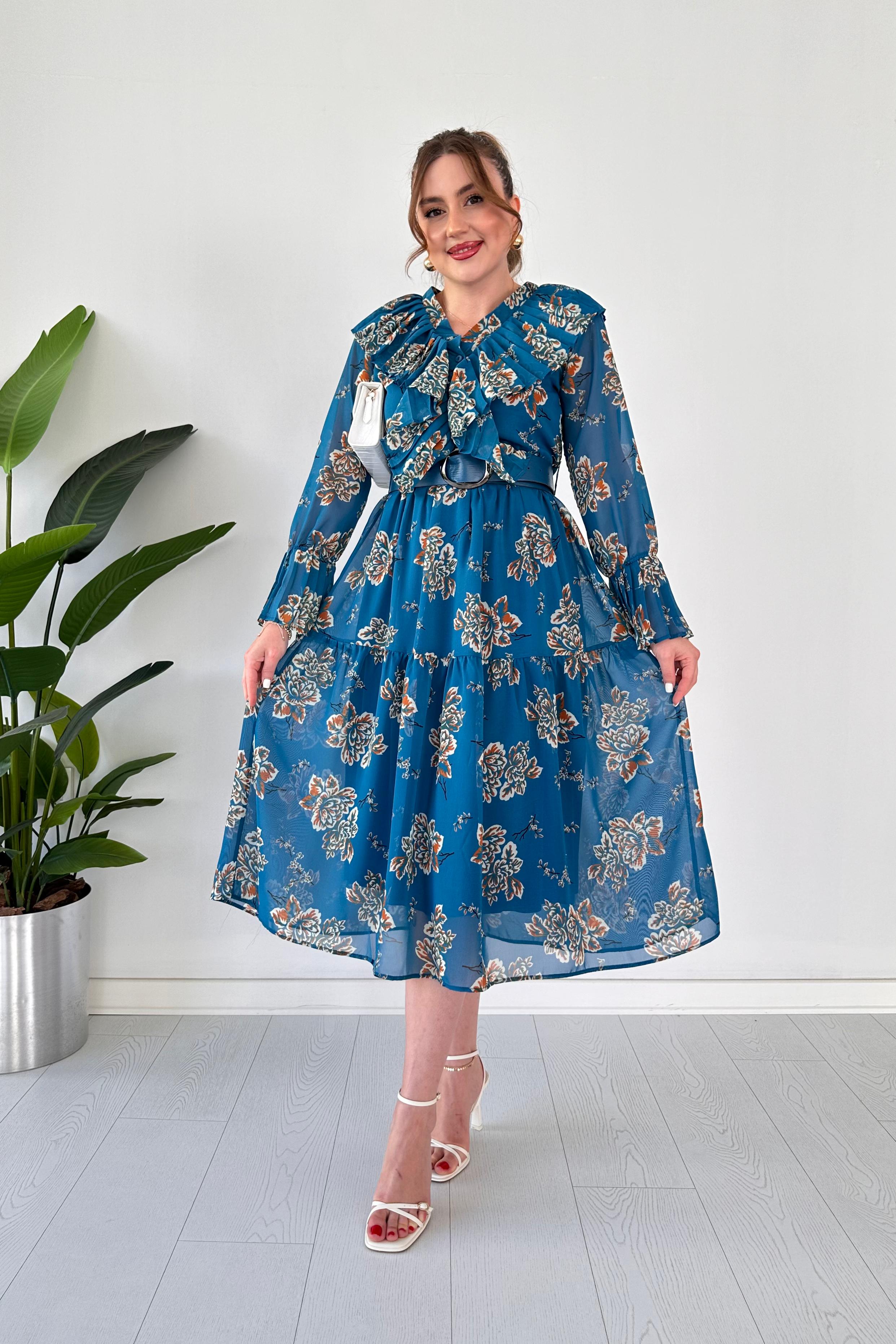 Kasımpatı Şifon Elbise