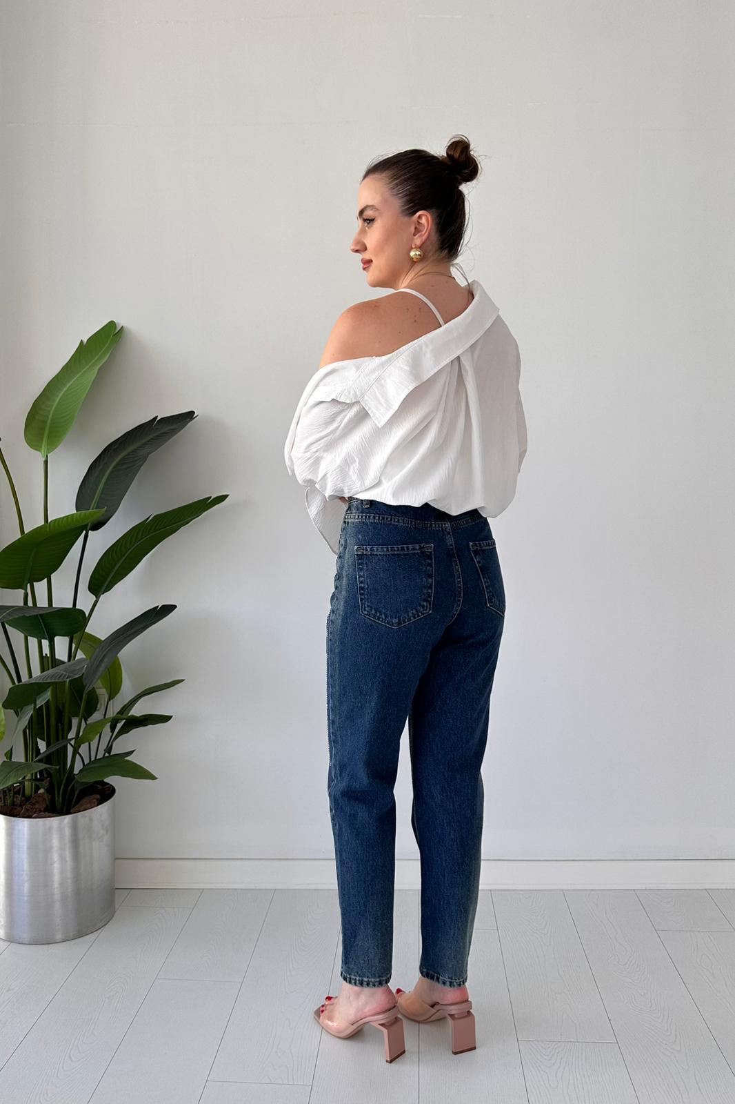 Taşlı Eskitme Jean